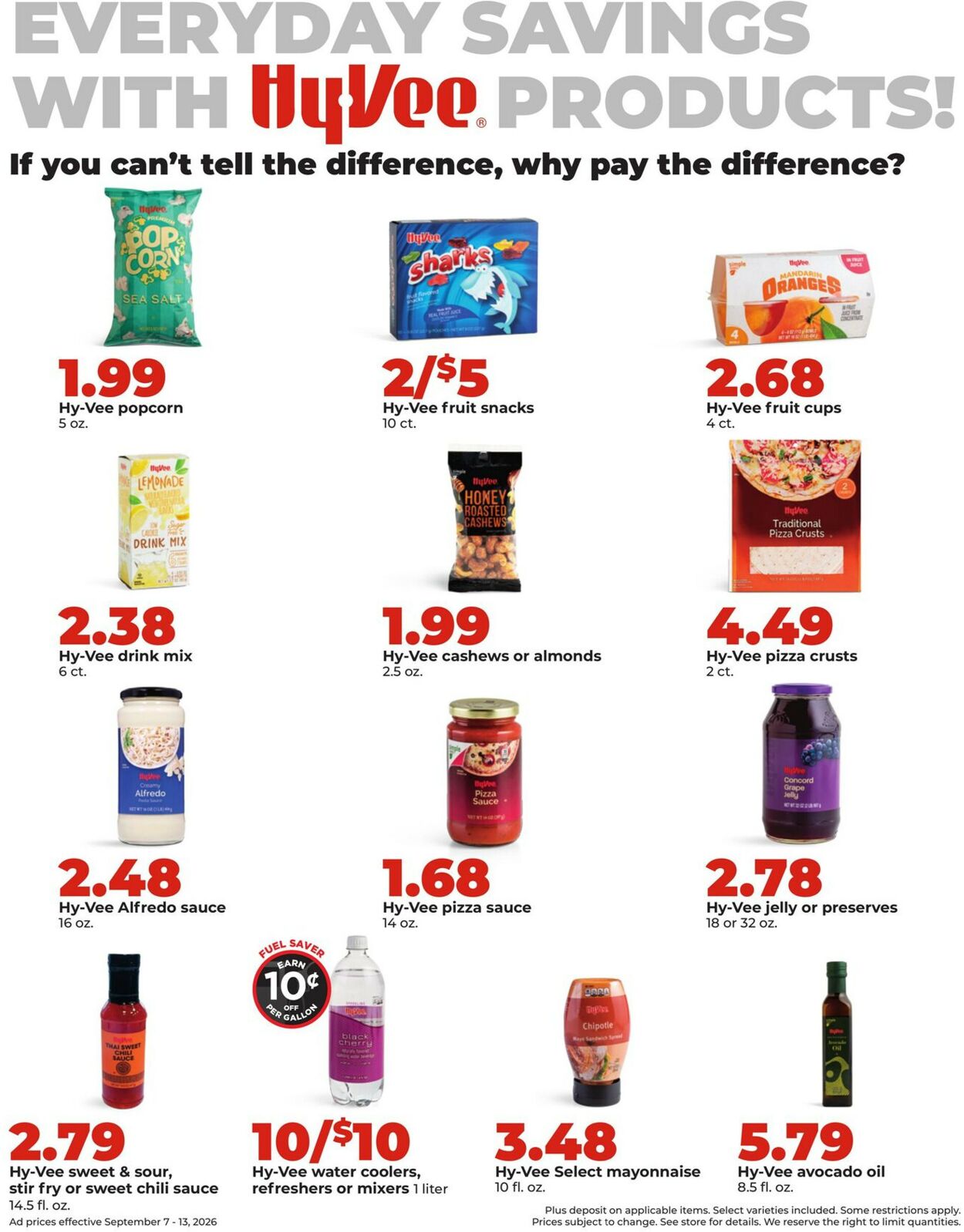 Catalogue HyVee from 09/07/2026