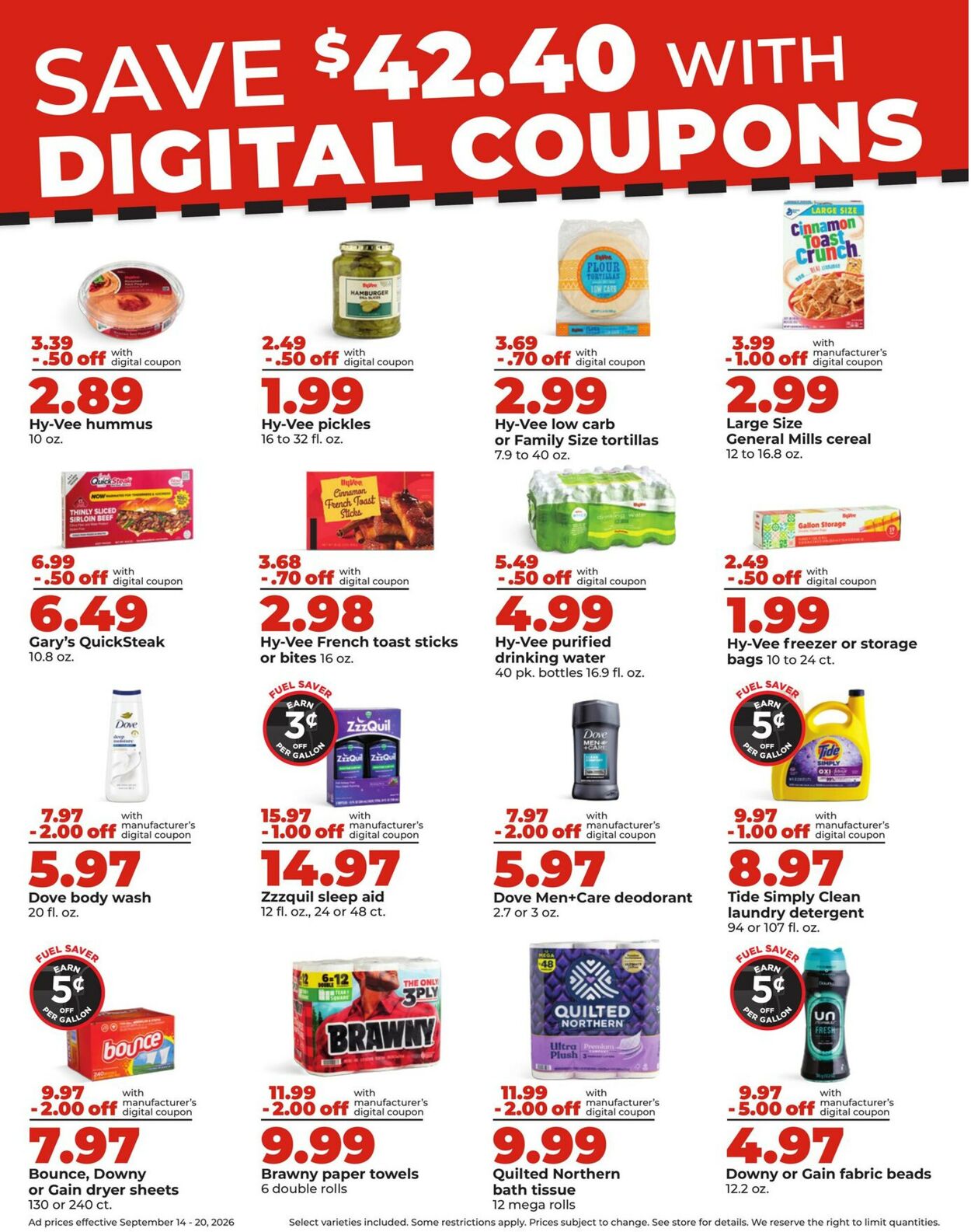 Catalogue HyVee from 09/14/2026