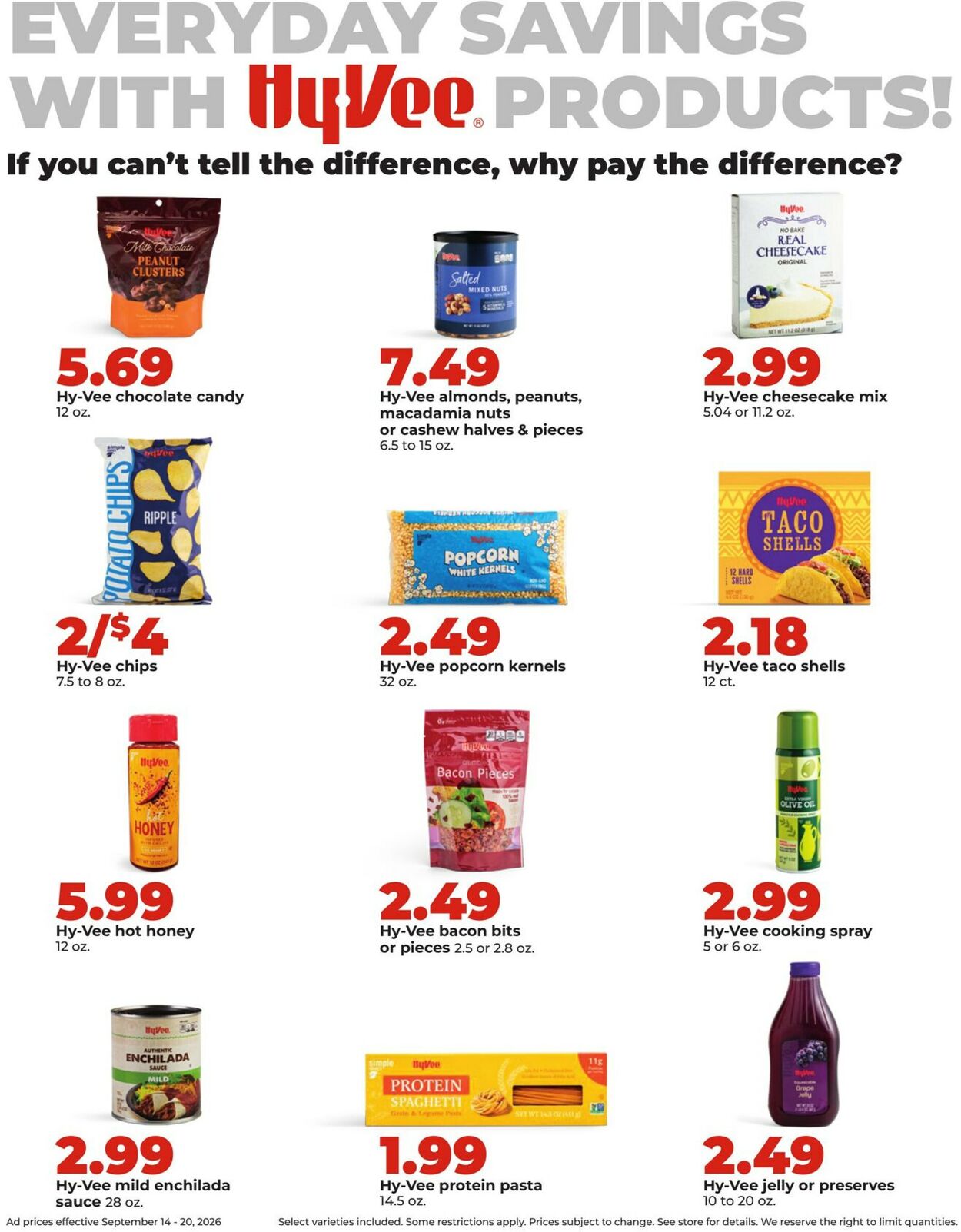 Catalogue HyVee from 09/14/2026