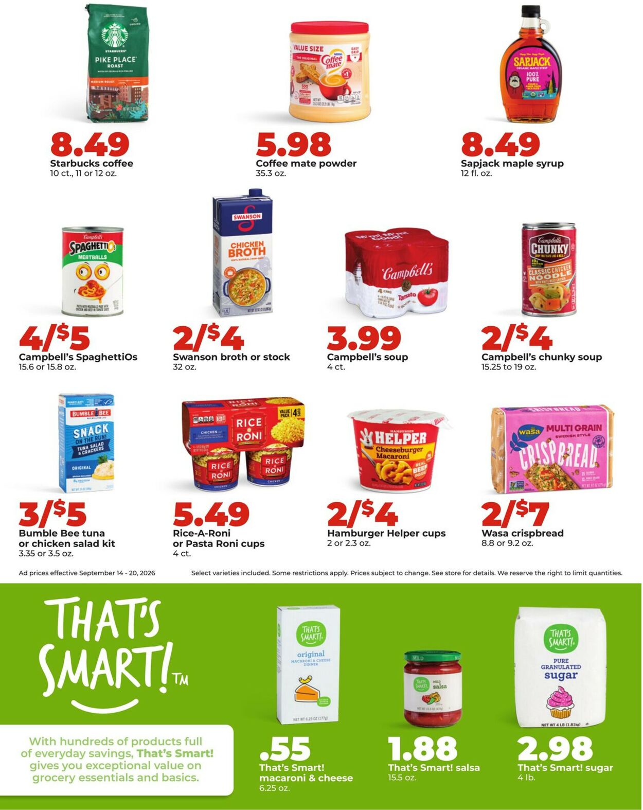Catalogue HyVee from 09/14/2026