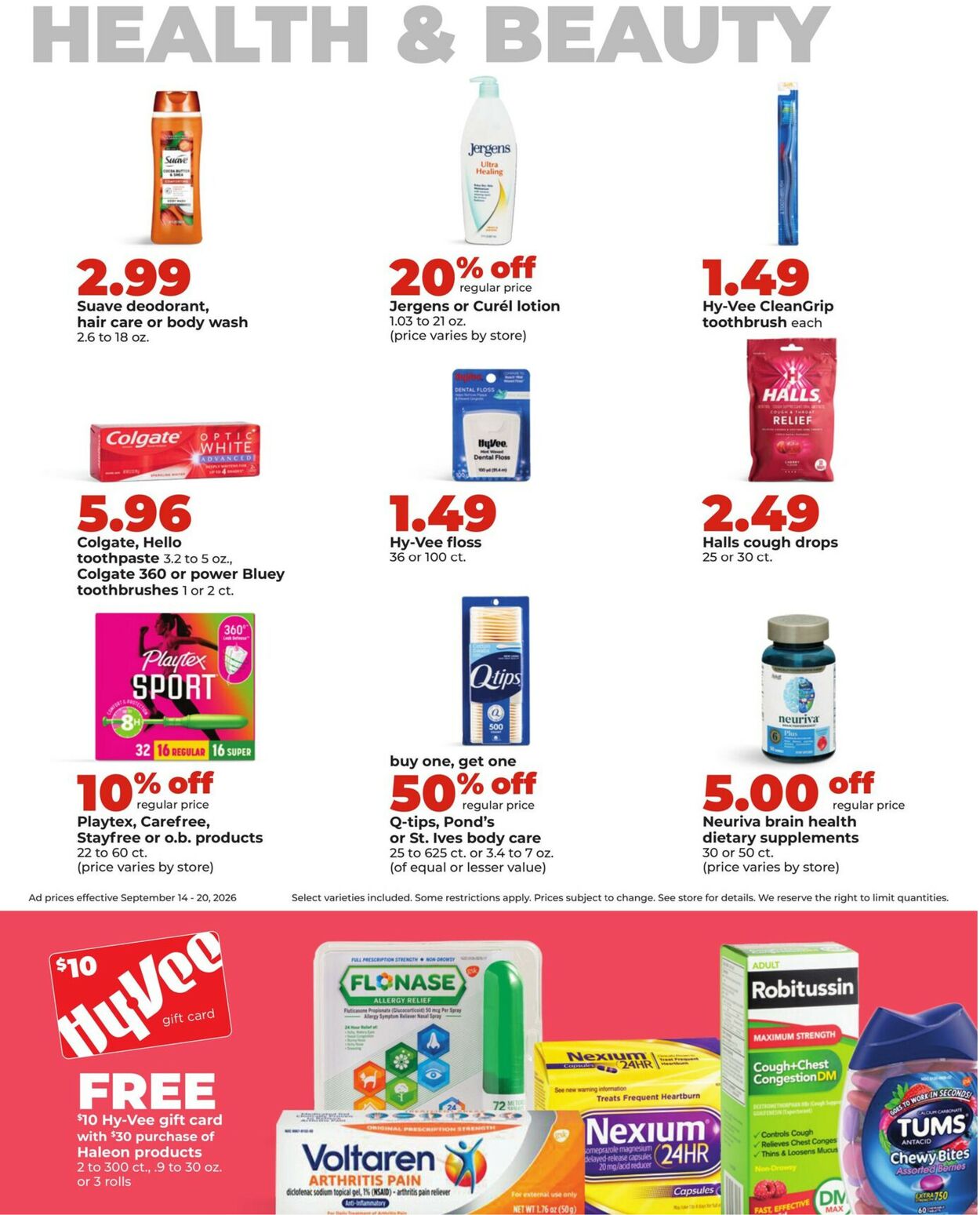 Catalogue HyVee from 09/14/2026