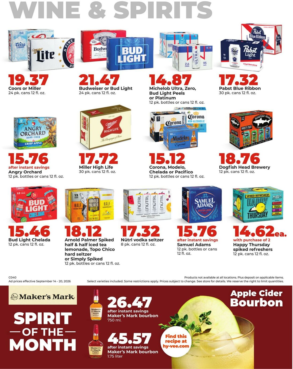 Catalogue HyVee from 09/14/2026