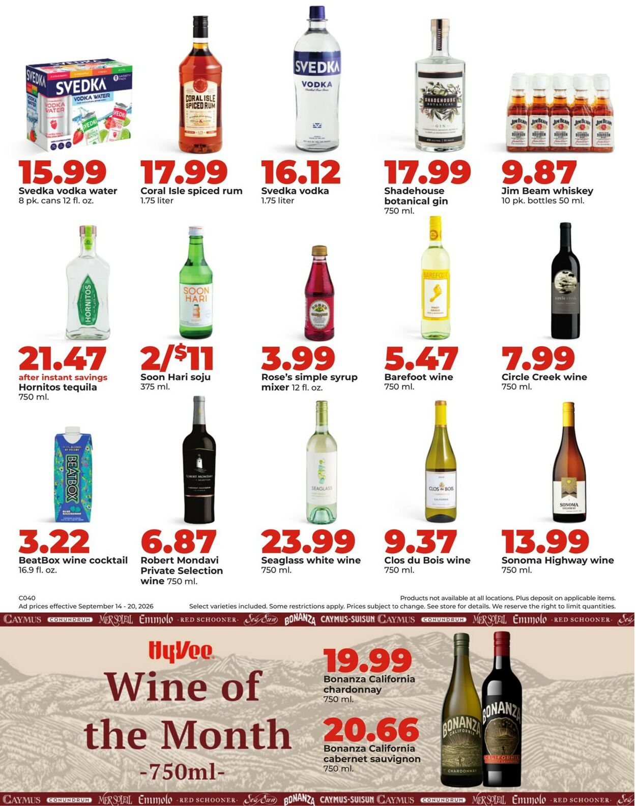Catalogue HyVee from 09/14/2026