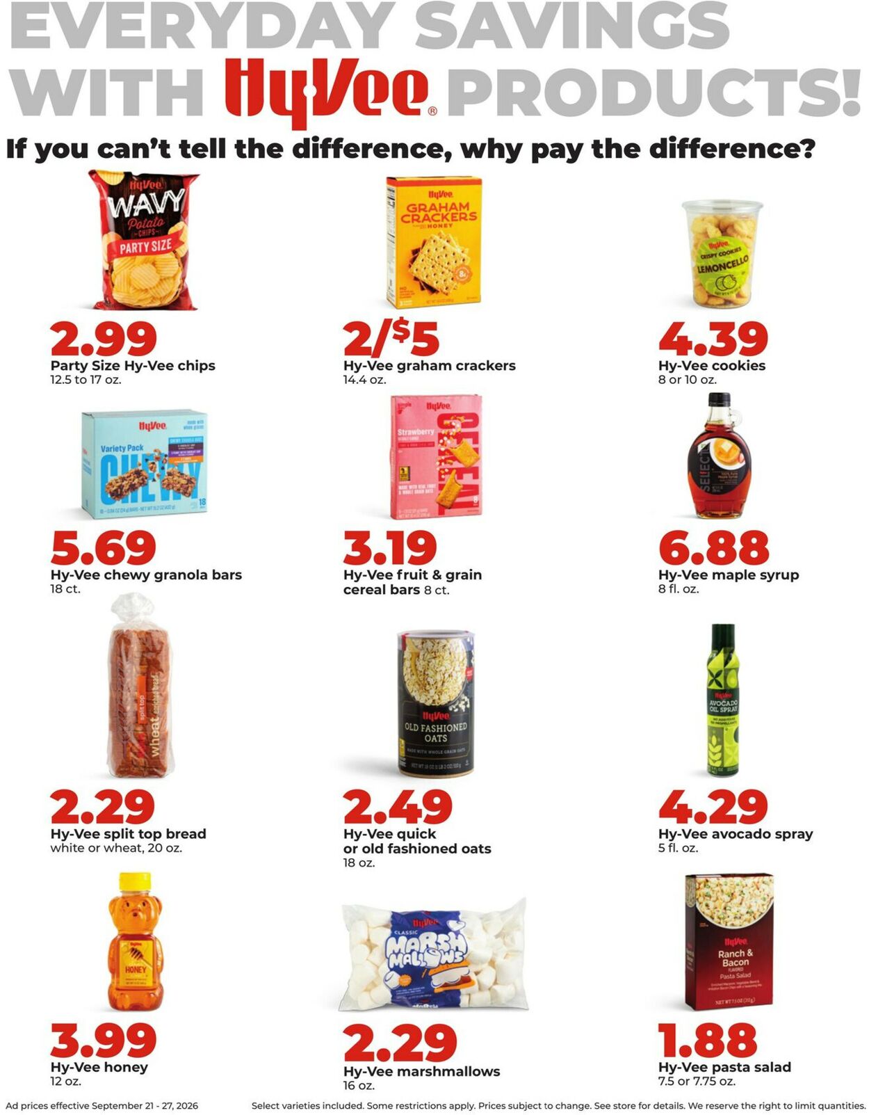 Catalogue HyVee from 09/21/2026