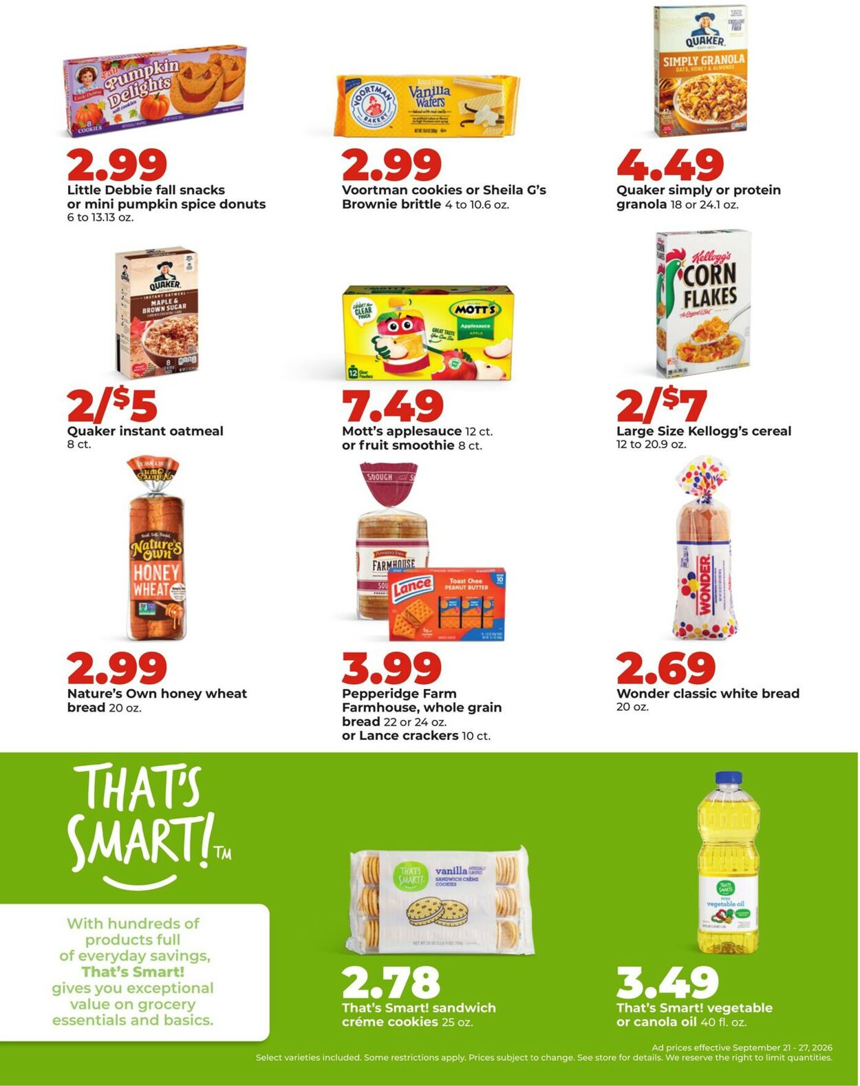 Catalogue HyVee from 09/21/2026