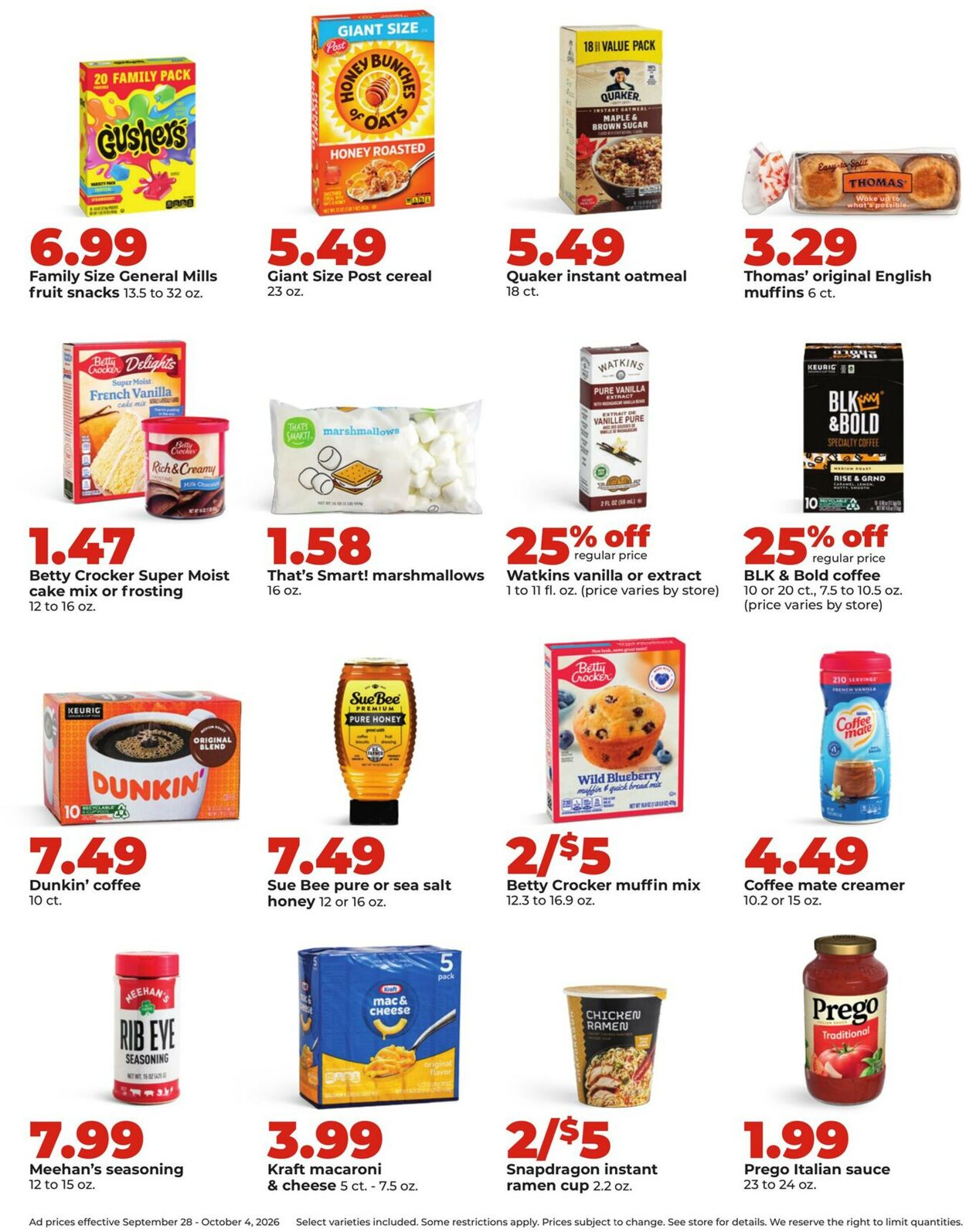 Catalogue HyVee from 09/28/2026