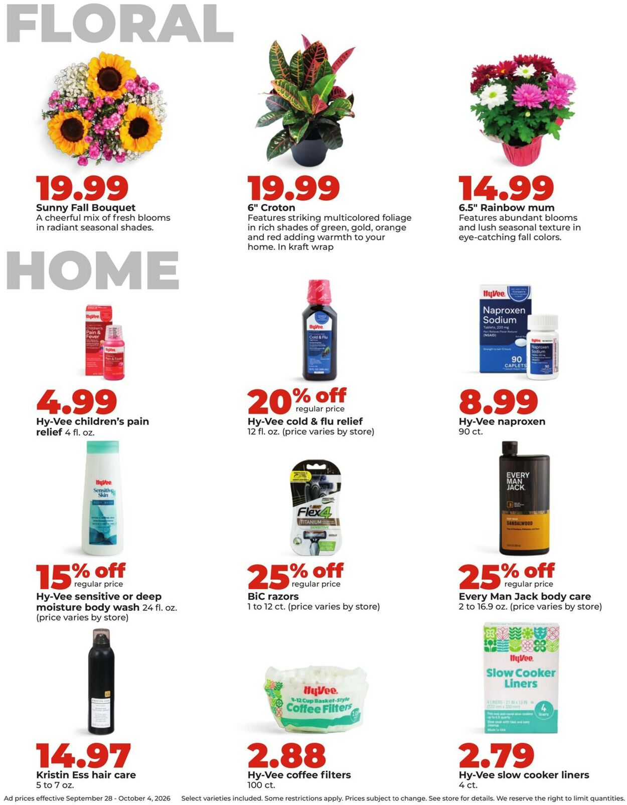 Catalogue HyVee from 09/28/2026