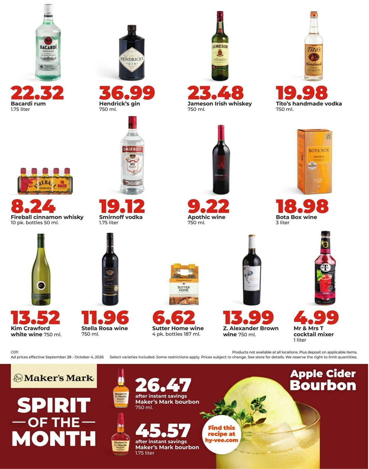 Catalogue HyVee from 09/28/2026