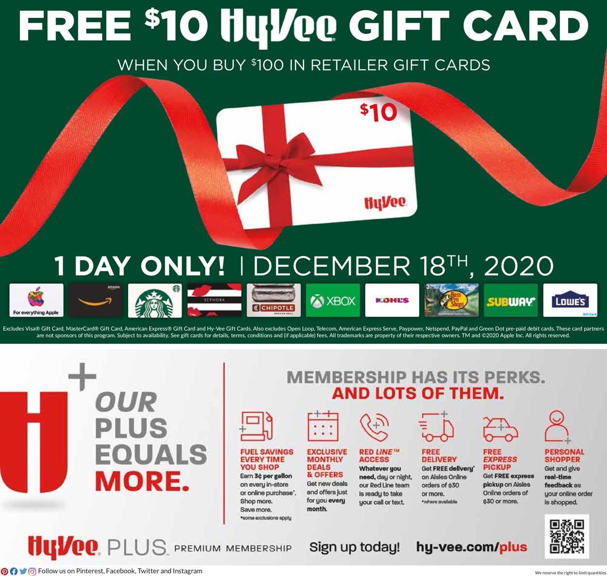 Catalogue HyVee Hot Deals 2020 from 12/16/2020