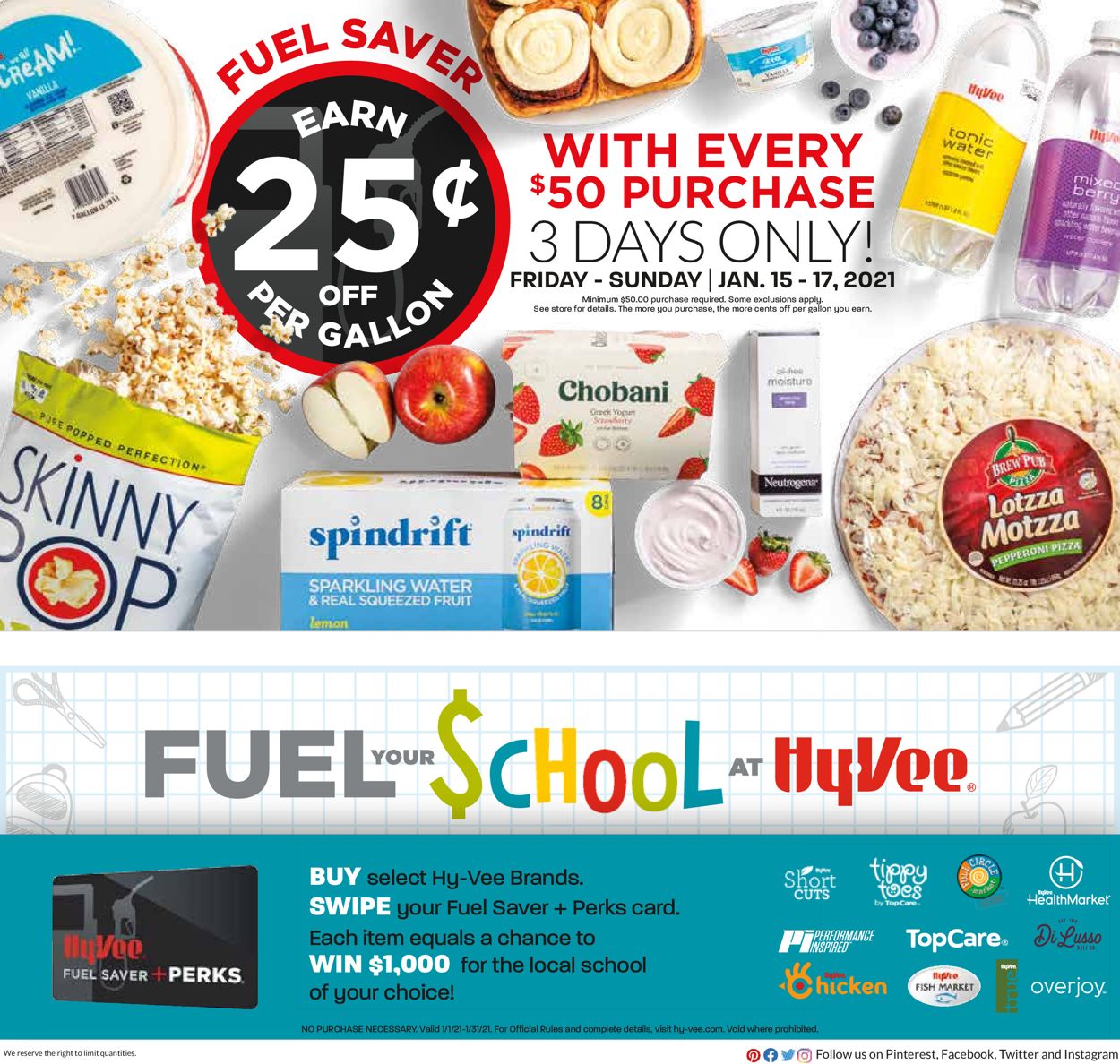 Catalogue HyVee 3-Day Fuel Saver Sale 2021 from 01/15/2021