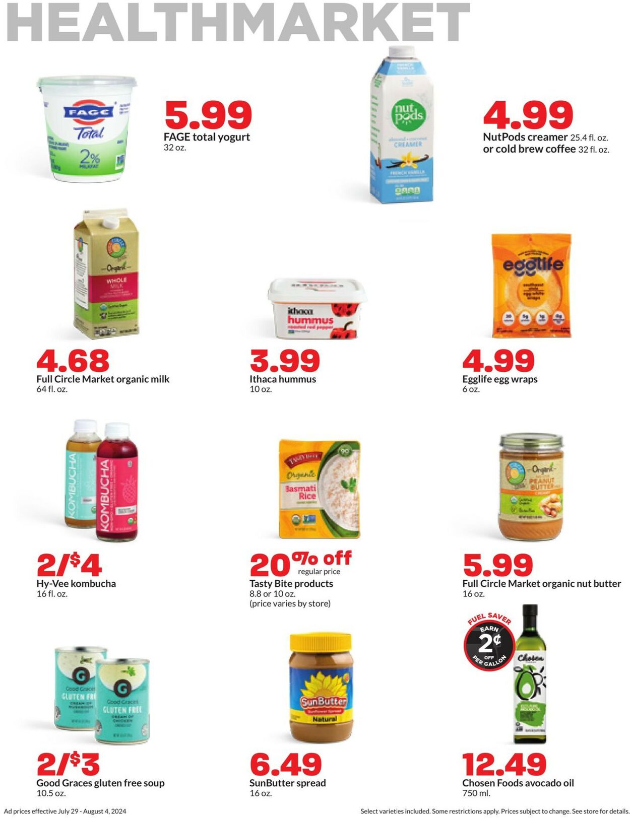 Catalogue HyVee from 07/29/2024