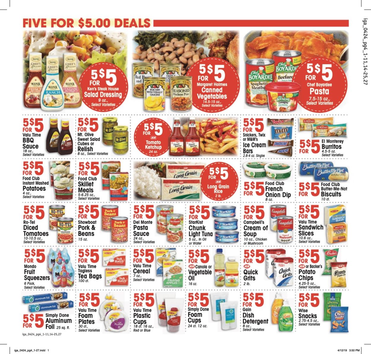 Catalogue IGA from 04/24/2019