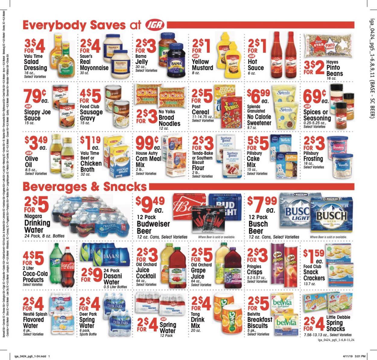 Catalogue IGA from 04/24/2019