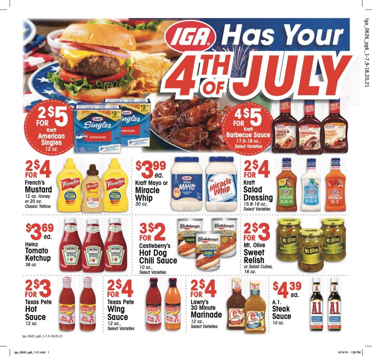 Catalogue IGA from 06/26/2019
