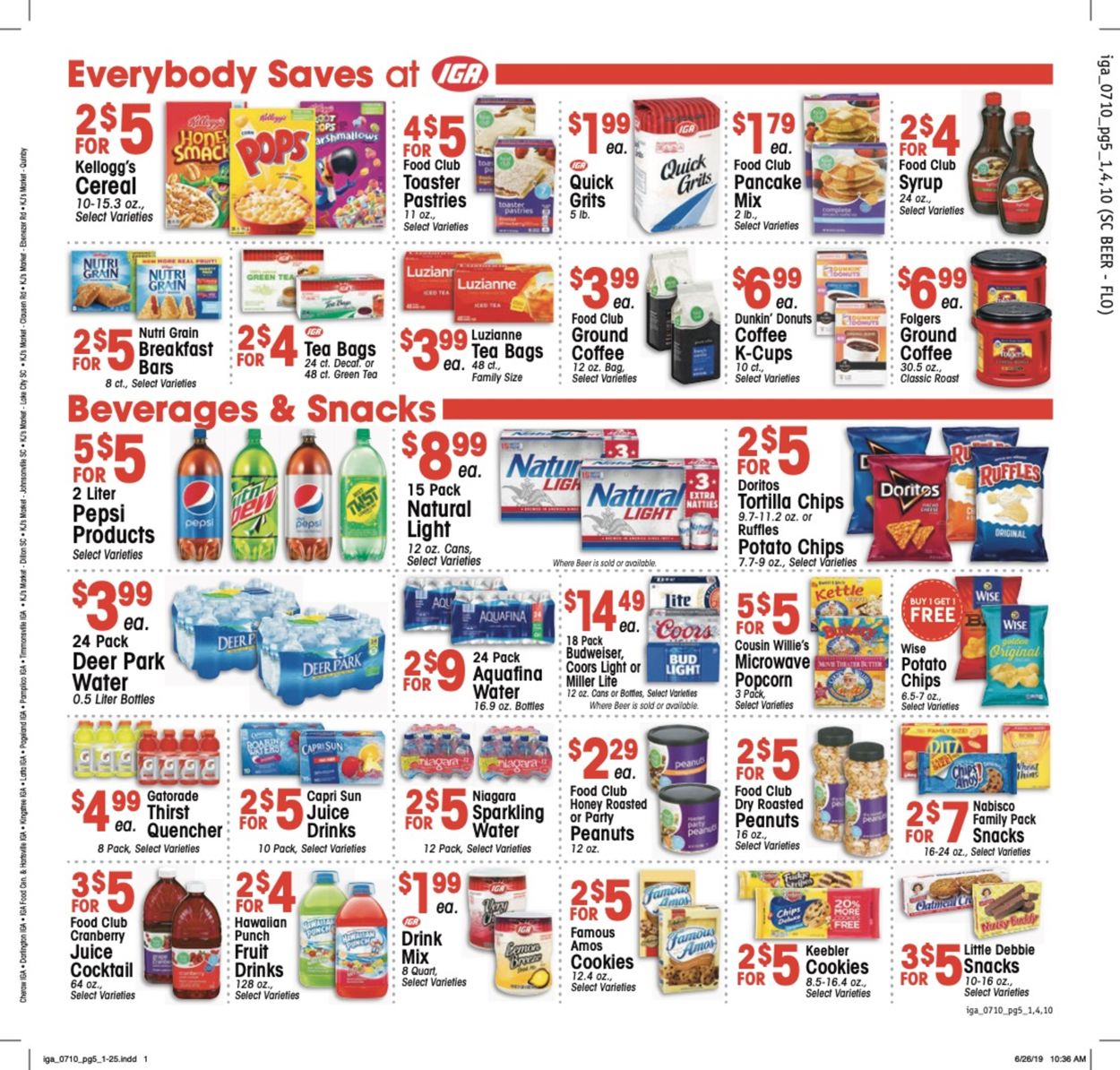 Catalogue IGA from 07/10/2019