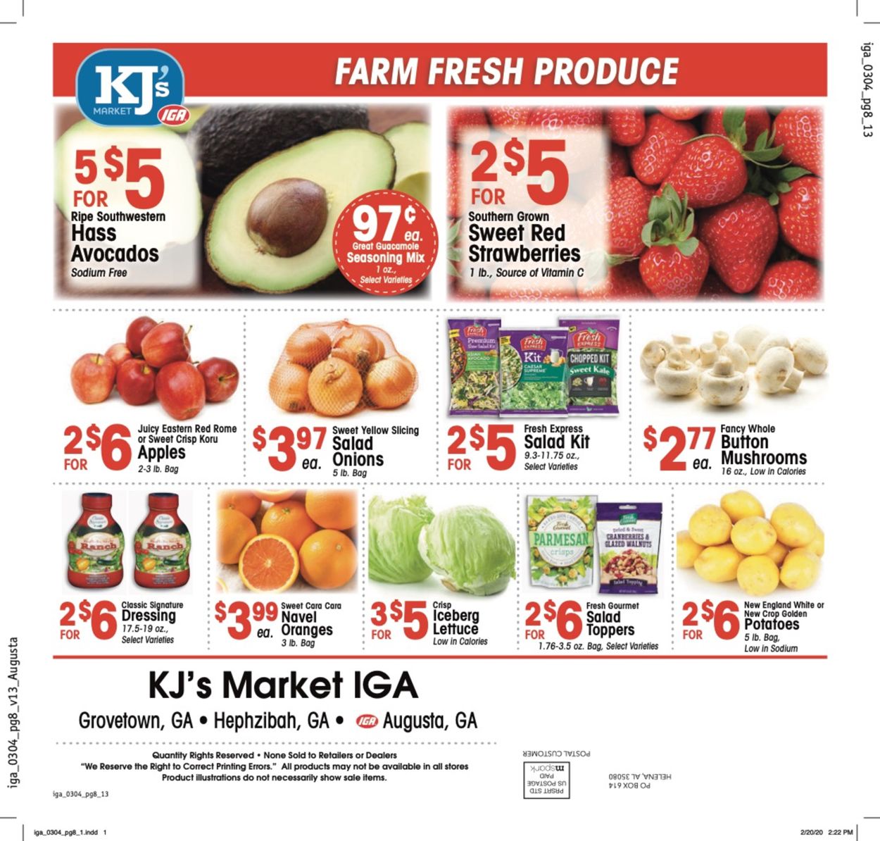 Catalogue IGA from 03/04/2020