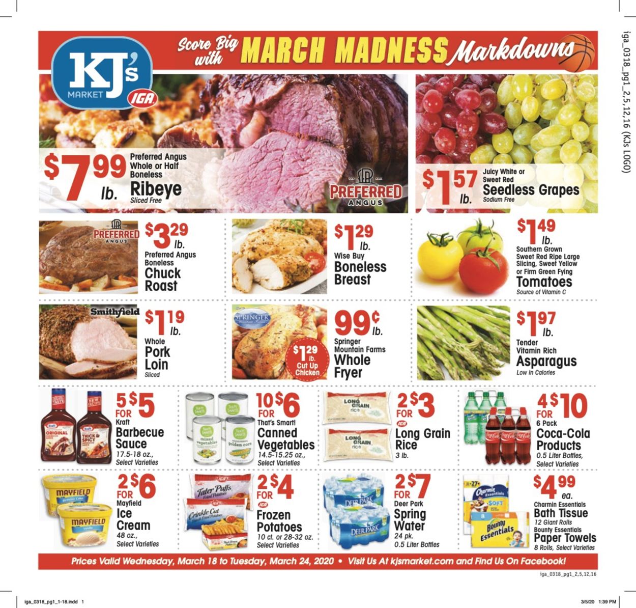 Catalogue IGA from 03/18/2020