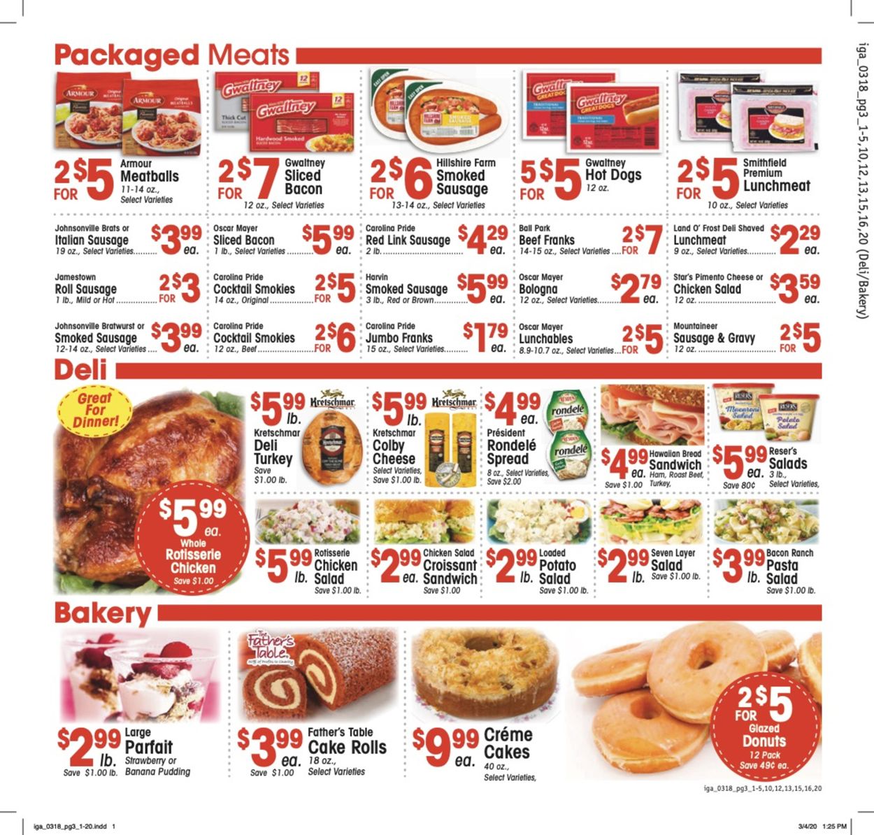 Catalogue IGA from 03/18/2020