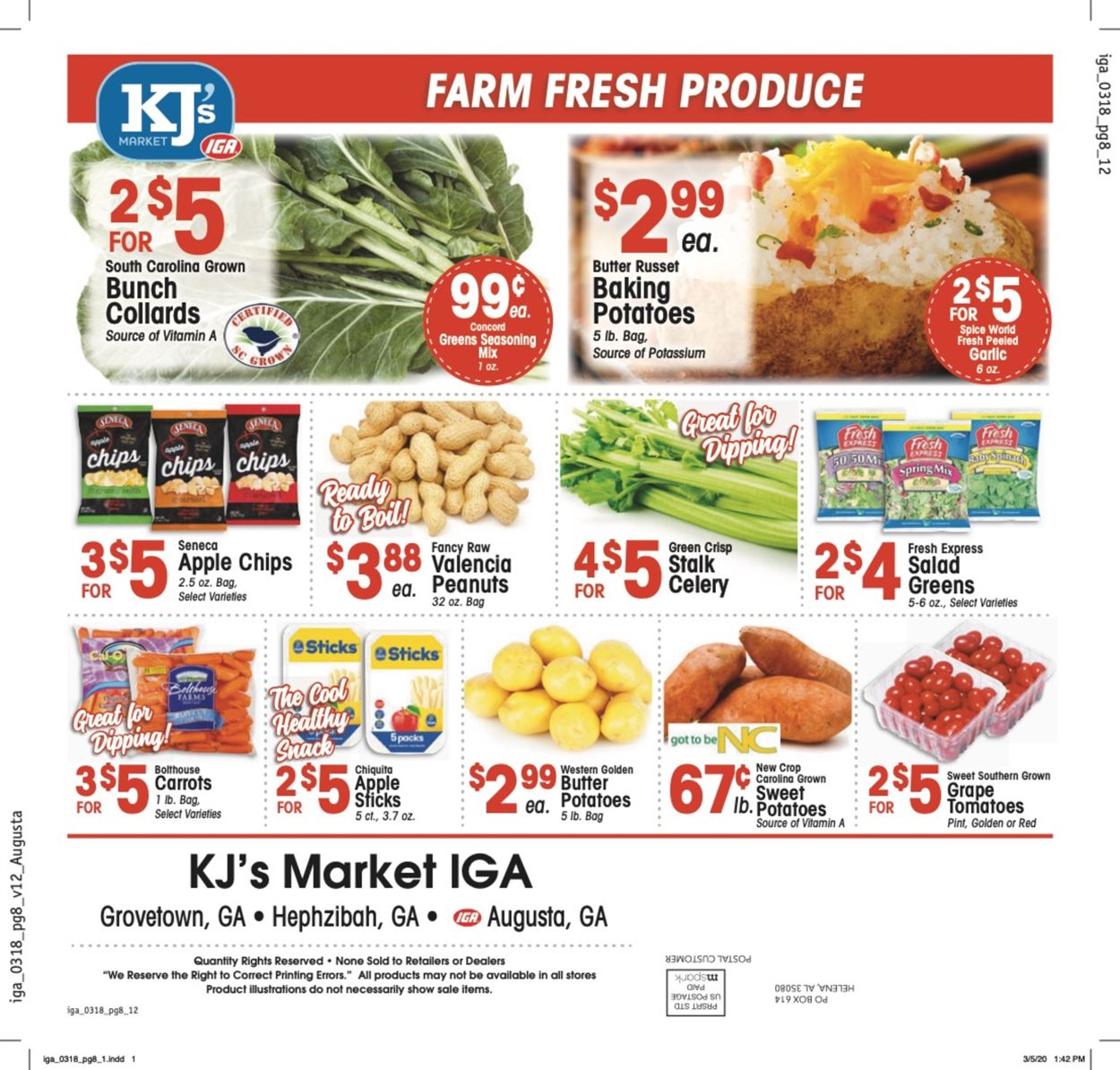 Catalogue IGA from 03/18/2020