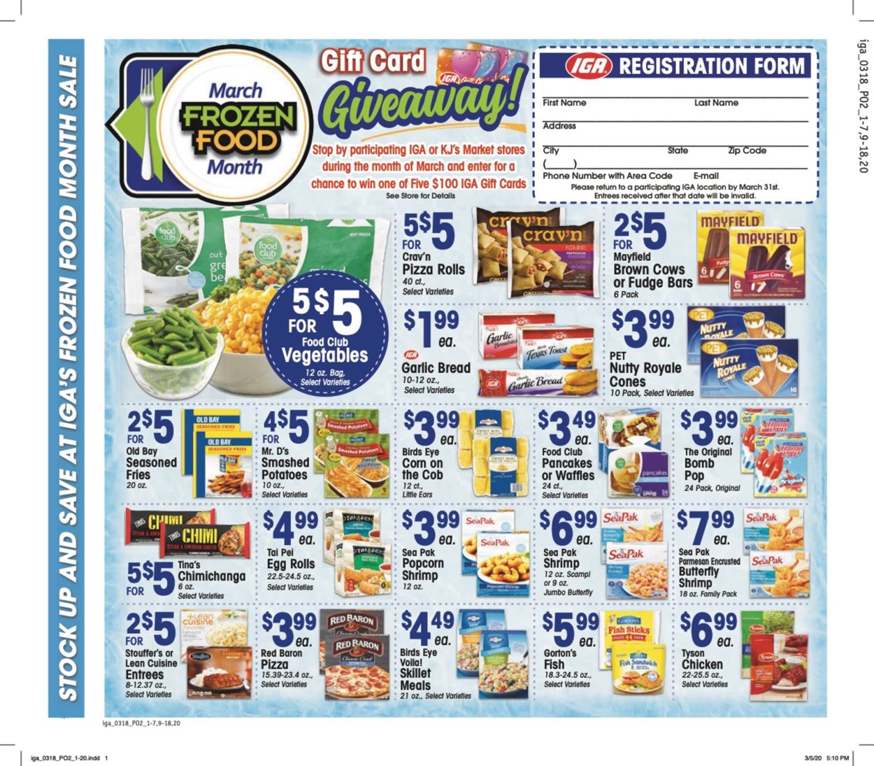 Catalogue IGA from 03/18/2020