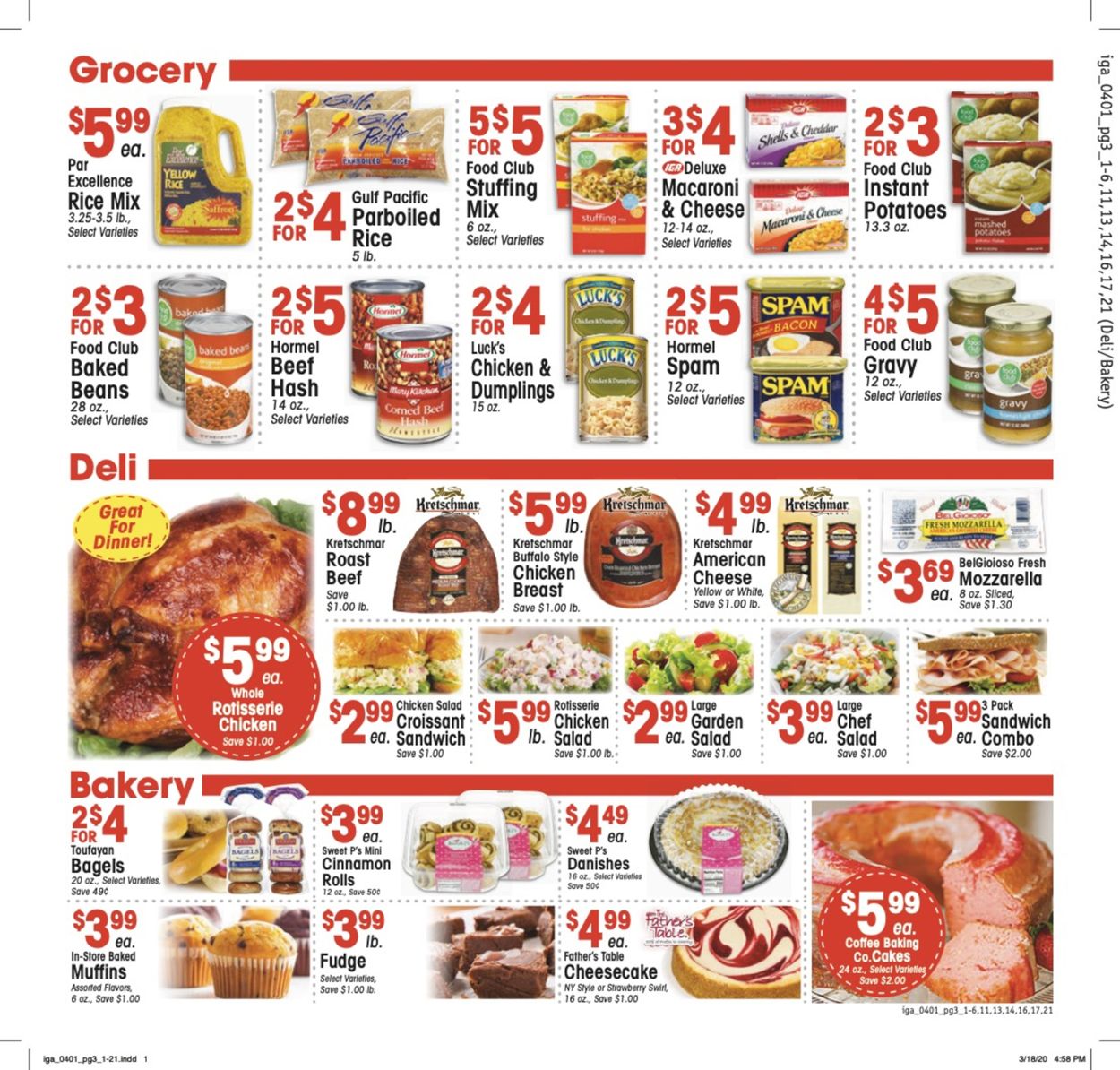 Catalogue IGA from 04/01/2020