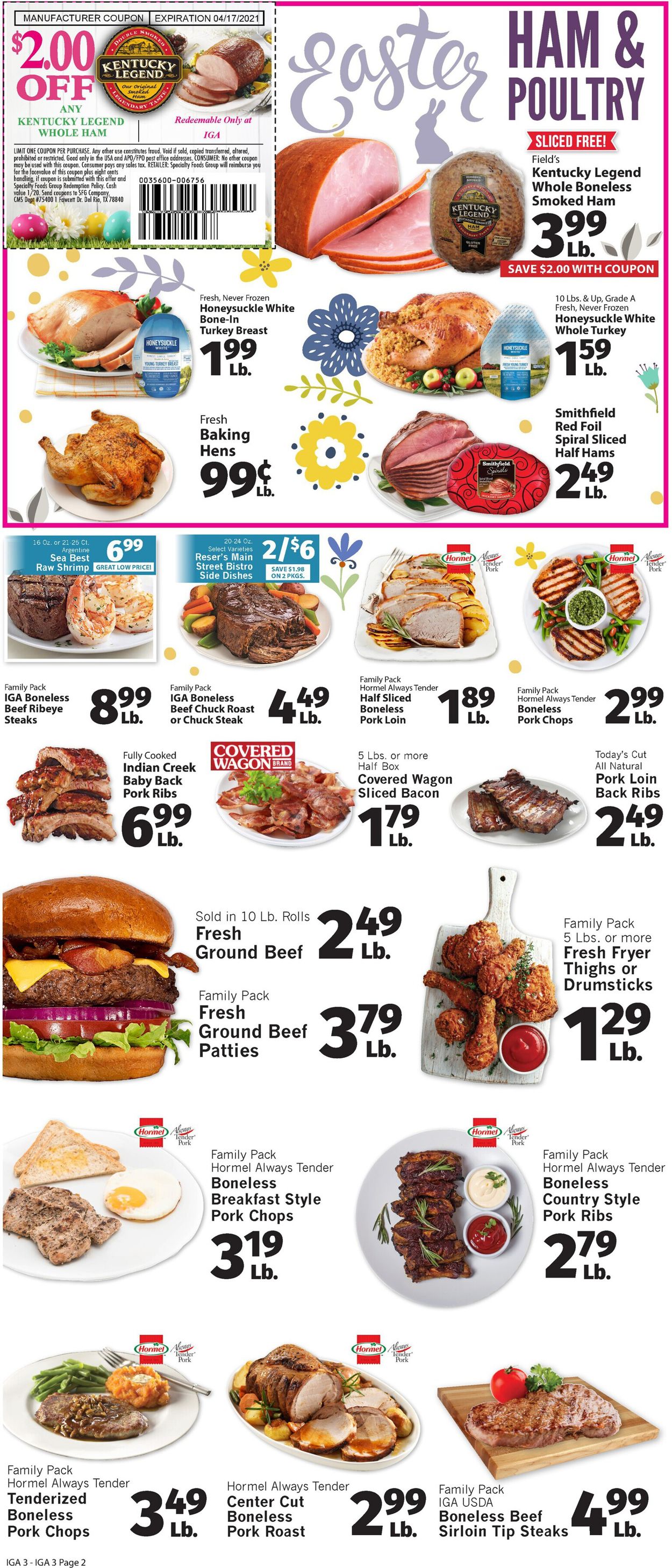 Catalogue IGA Easter 2021 ad from 03/31/2021