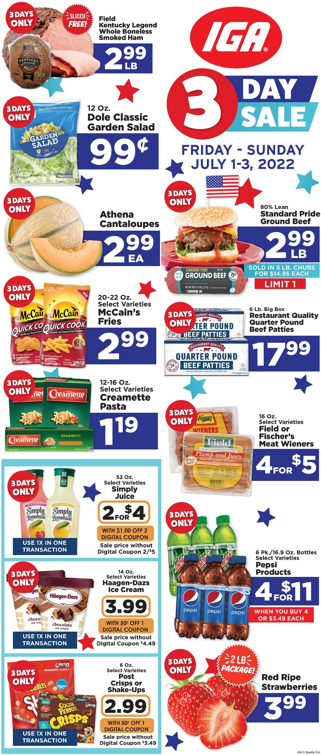 Catalogue IGA -  4th of July Sale from 06/29/2022