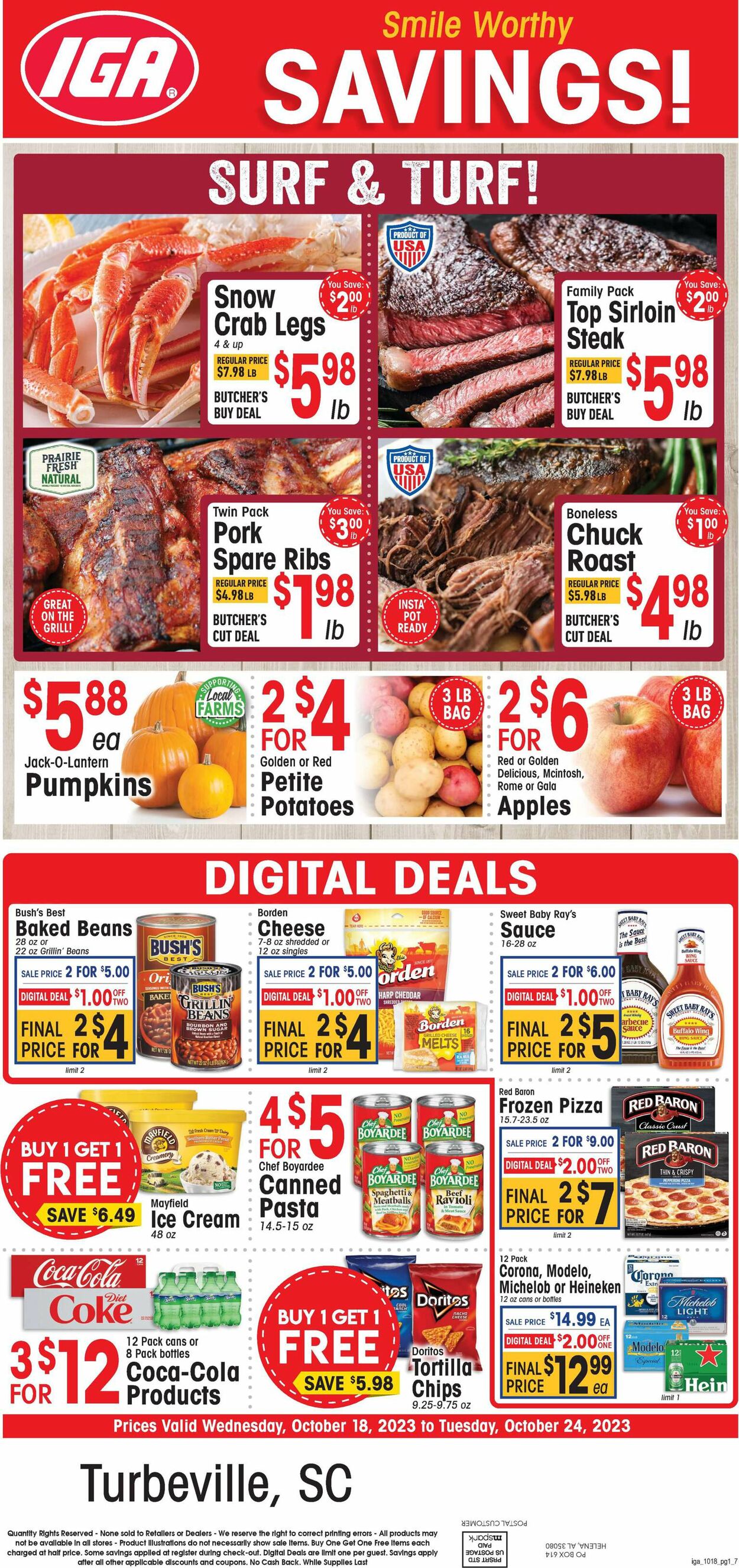 Catalogue IGA from 10/18/2023