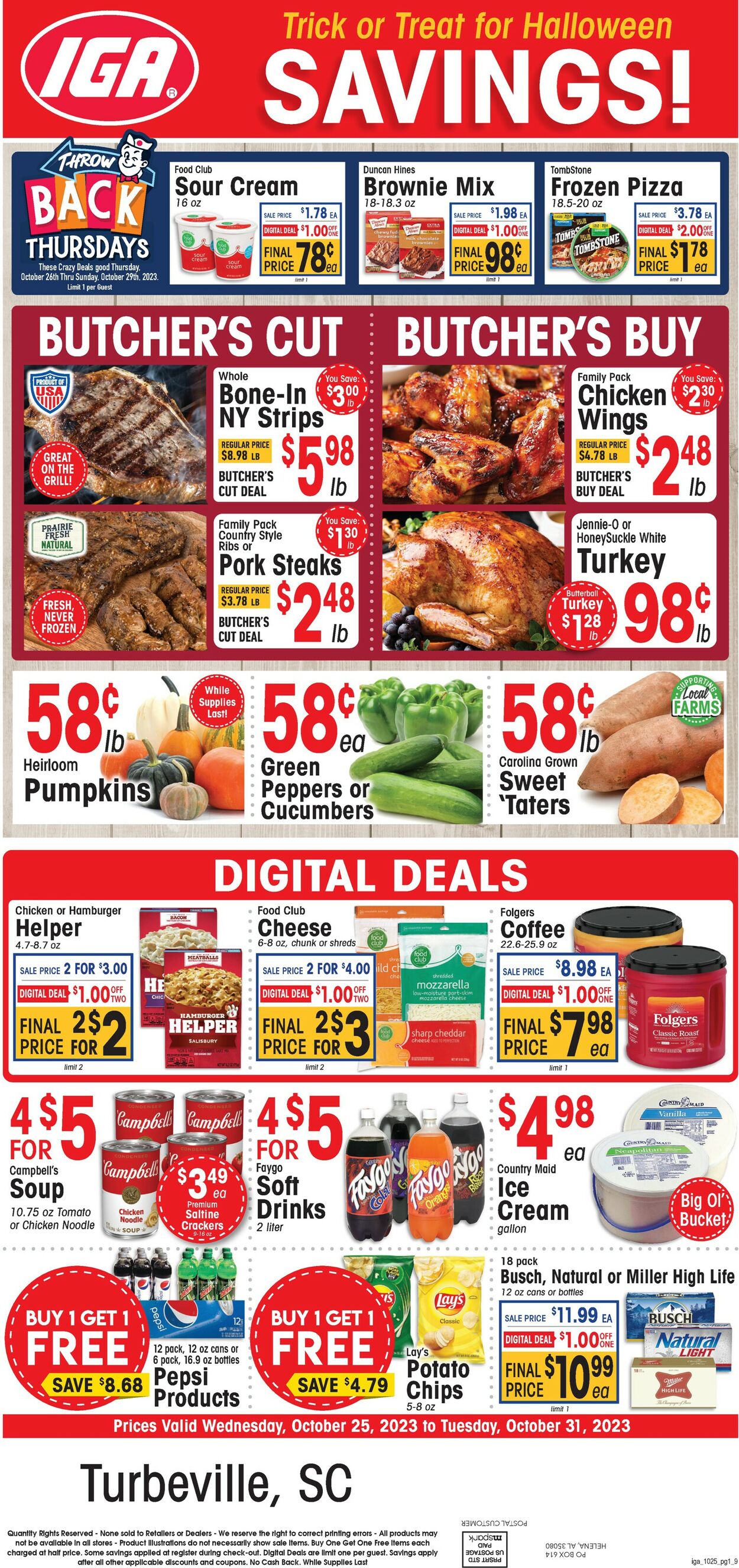 Catalogue IGA from 10/25/2023