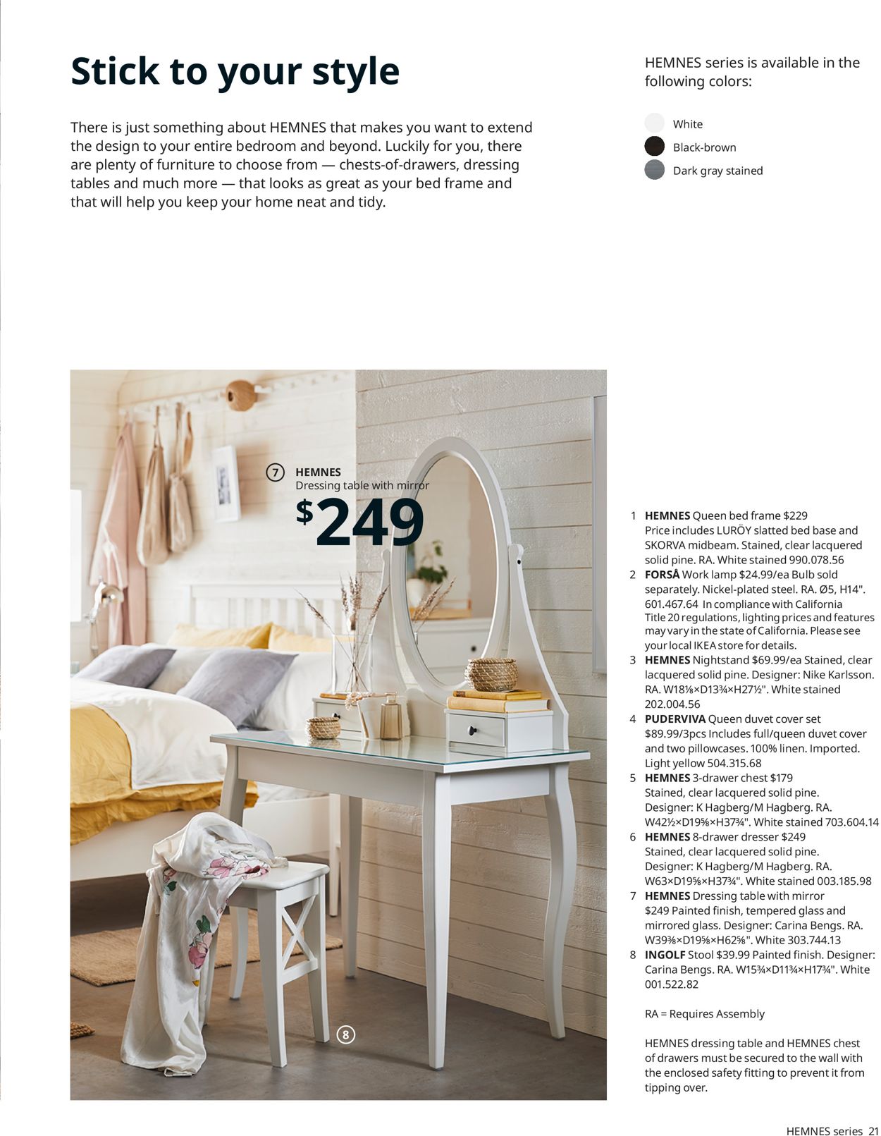 Catalogue IKEA  Bedroom 2021 from 09/10/2020