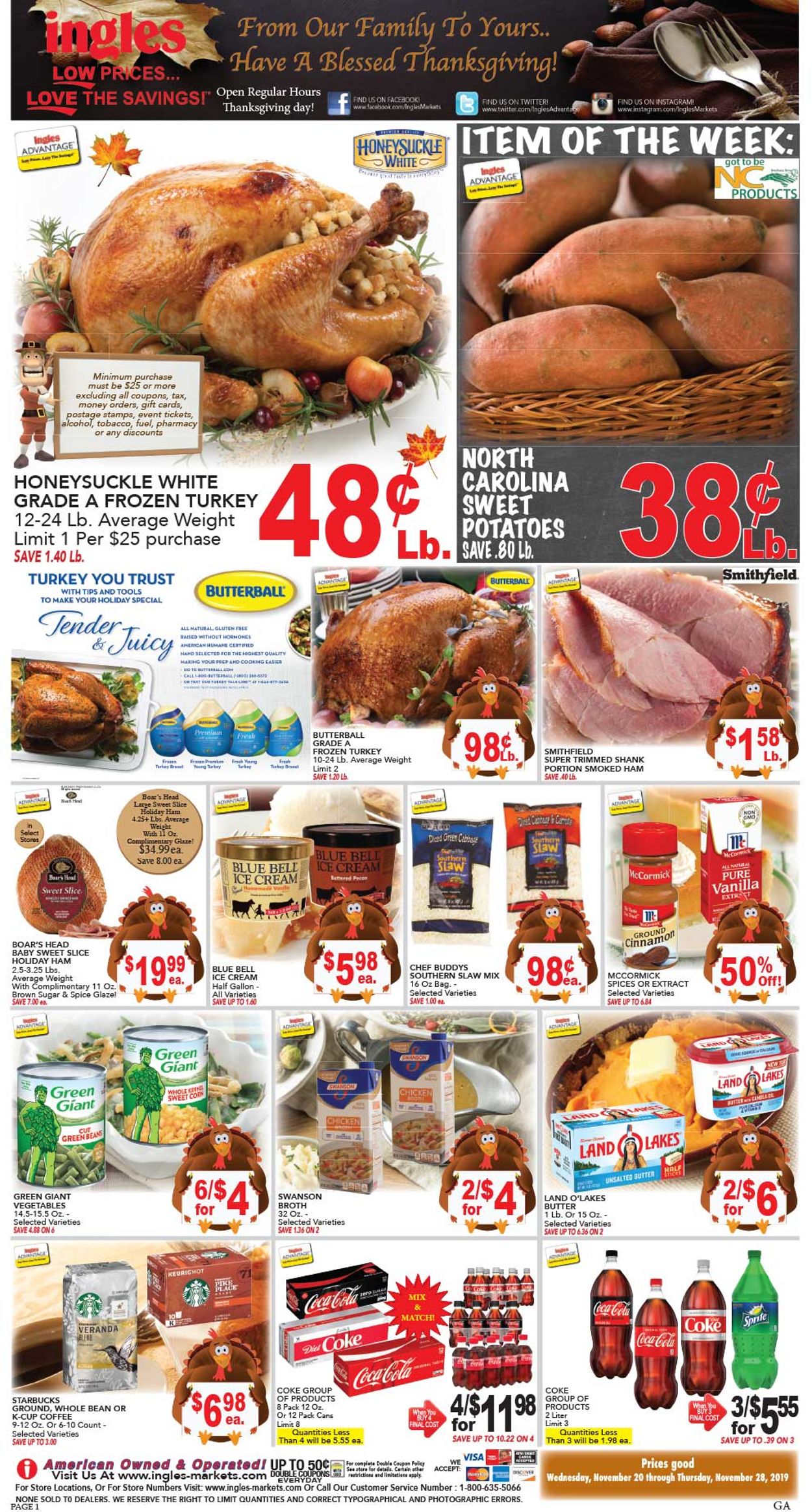 Ingles Thanksgiving Ad 2019 Current weekly ad 11/20 11/28/2019