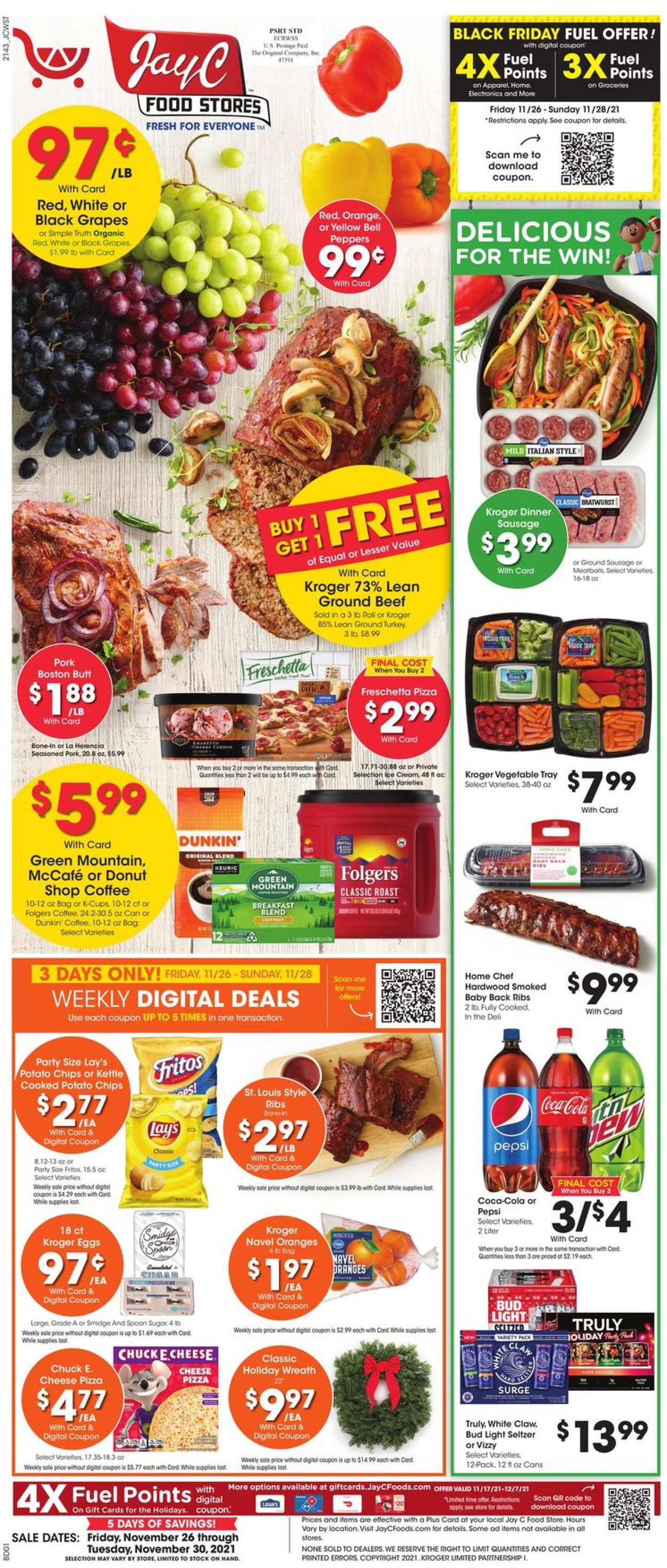 Catalogue Jay C Food Stores from 11/26/2021