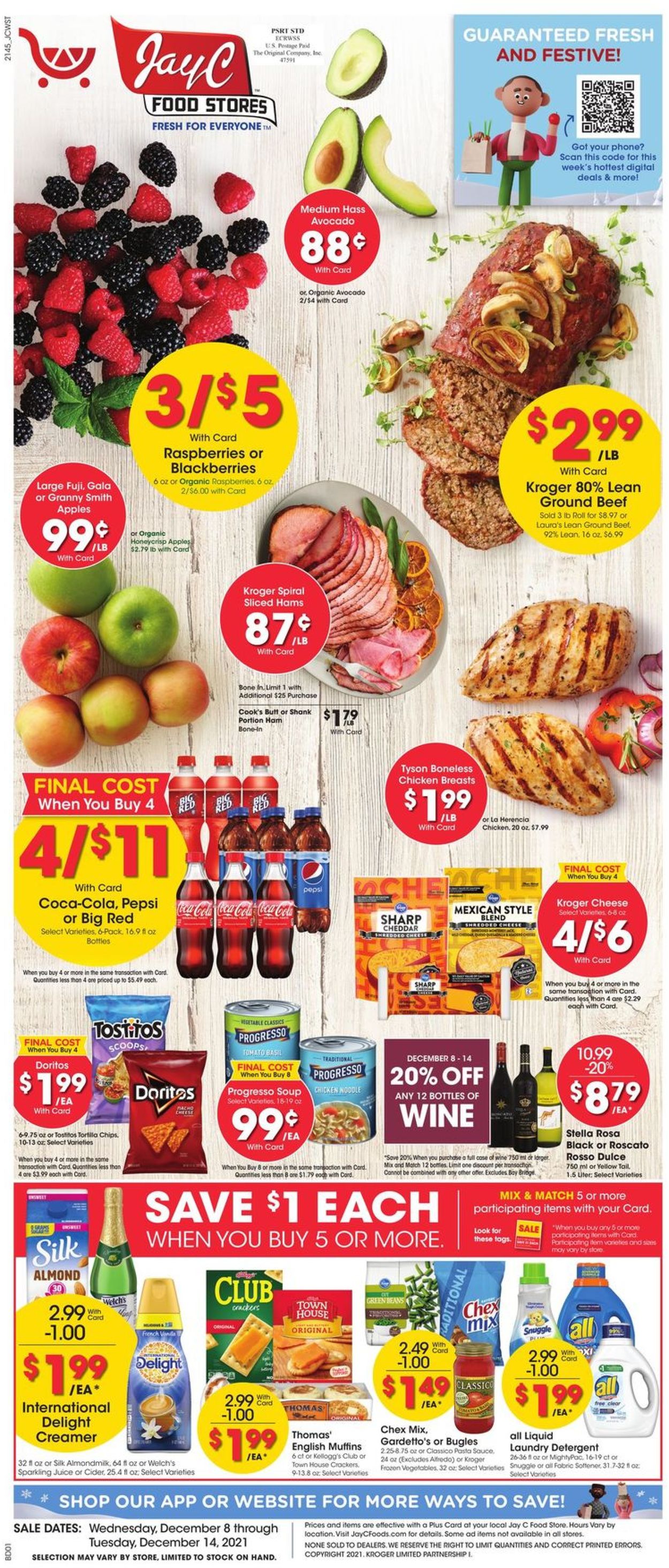 Catalogue Jay C Food Stores HOLIDAY 2021 from 12/08/2021