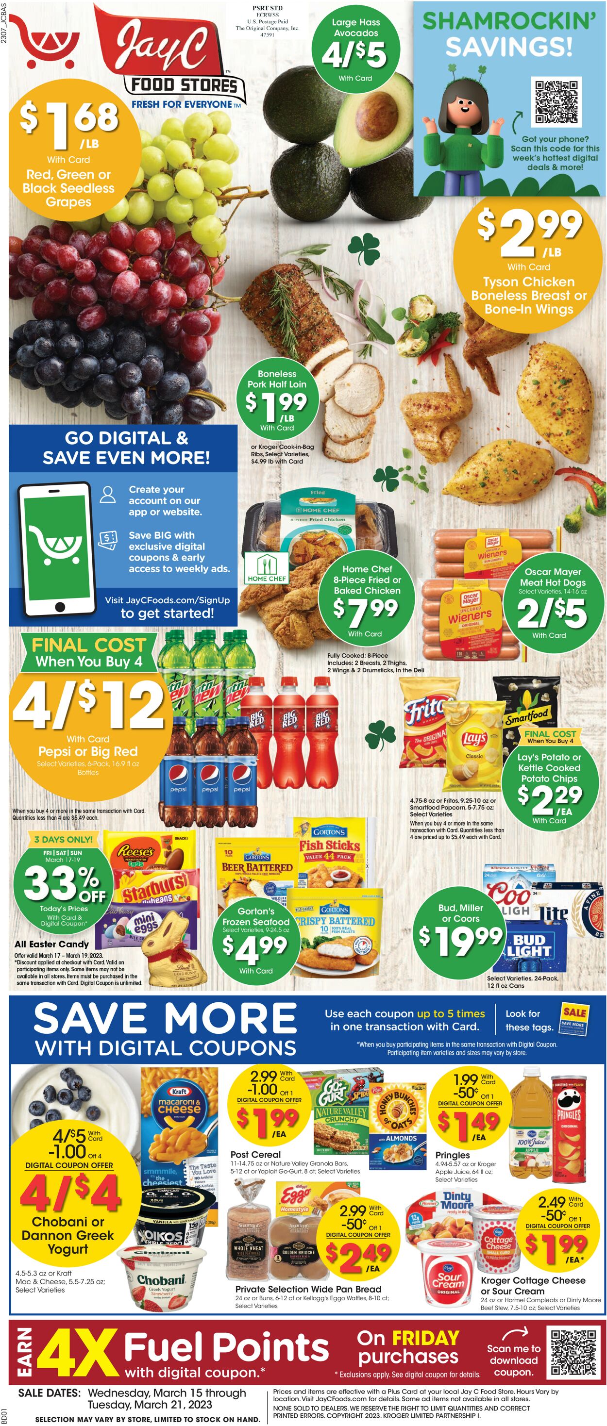 Catalogue Jay C Food Stores from 03/15/2023
