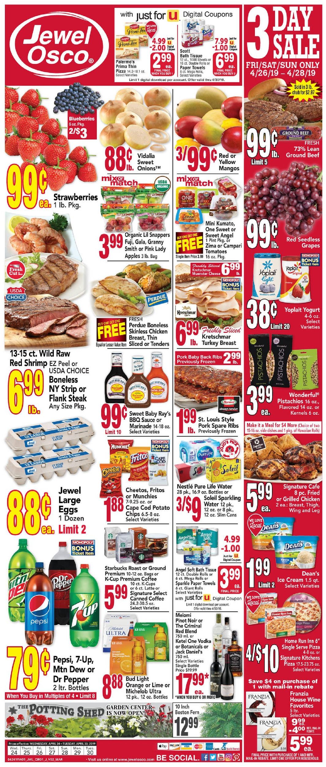 Jewel Osco Current weekly ad 04/24 - 04/30/2019 - frequent-ads.com 