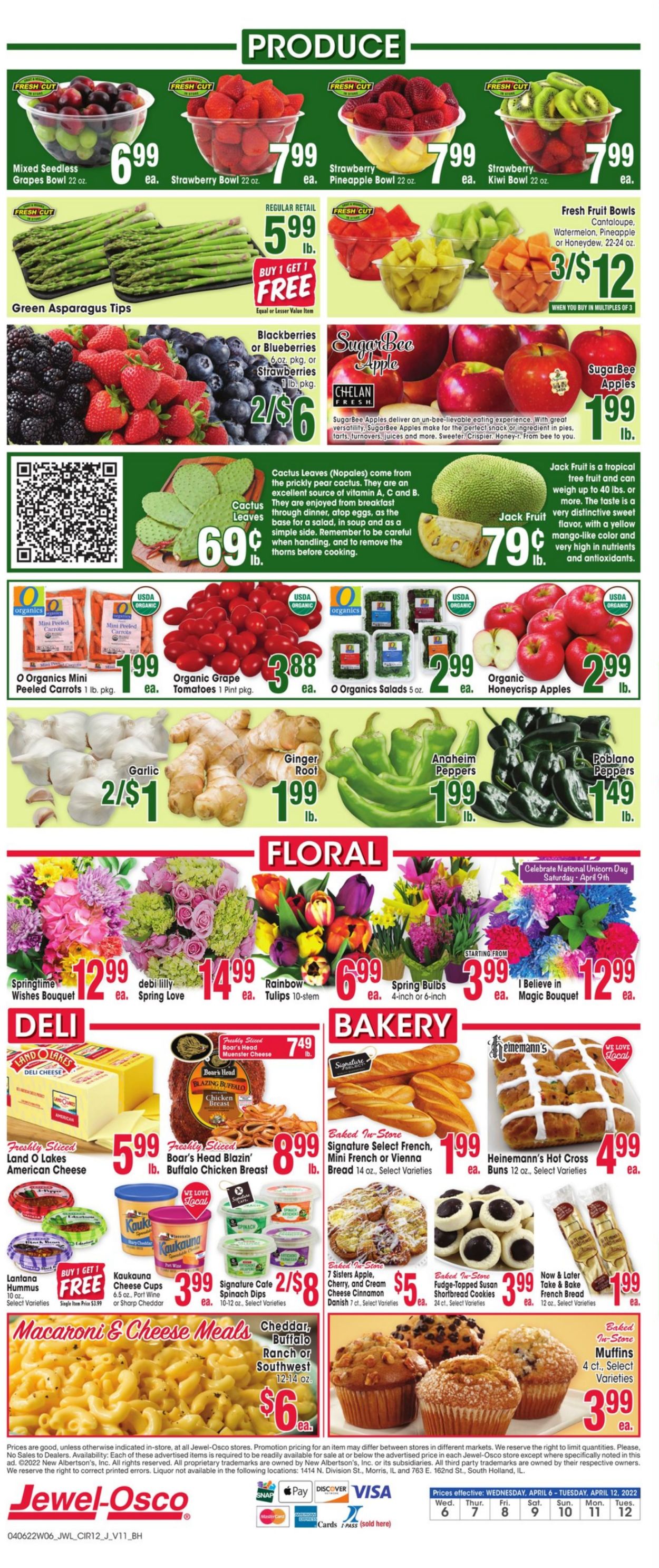 Catalogue Jewel Osco EASTER 2022 from 04/06/2022