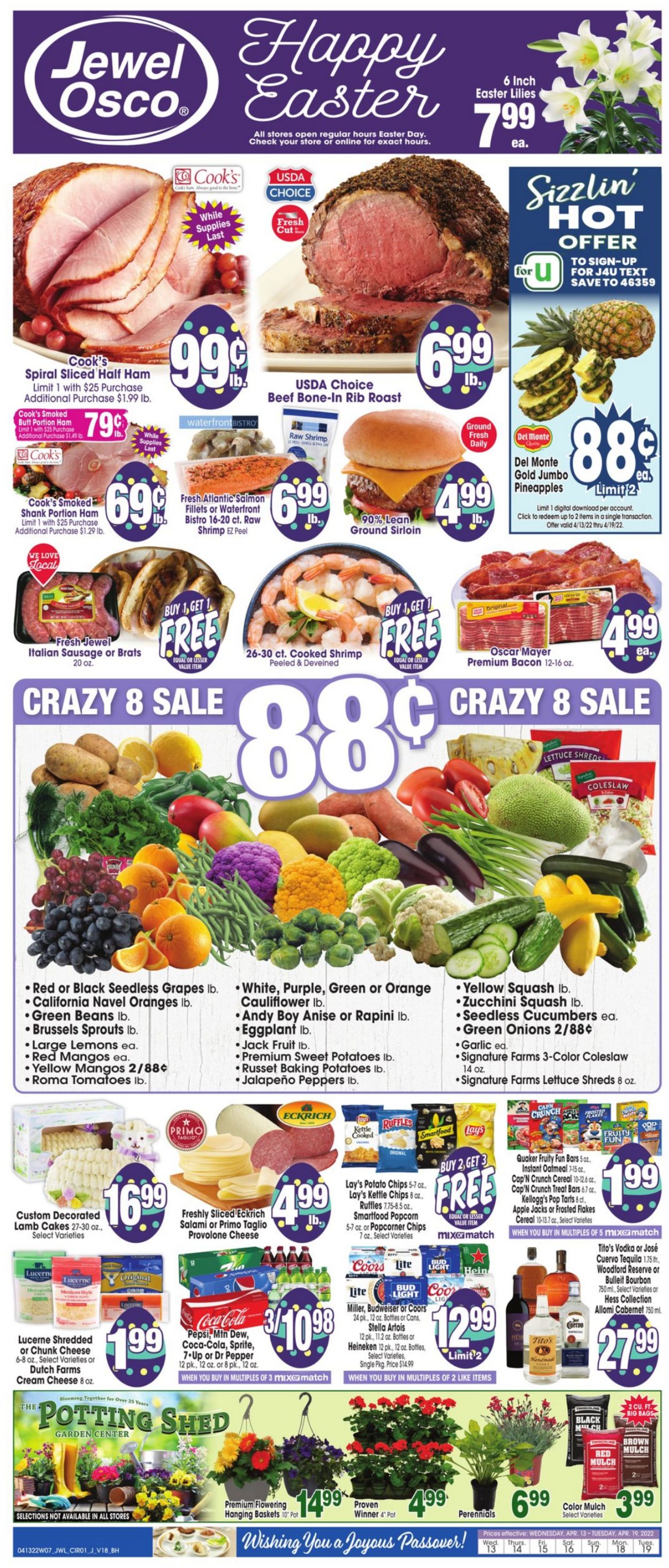 Catalogue Jewel Osco EASTER 2022 from 04/13/2022