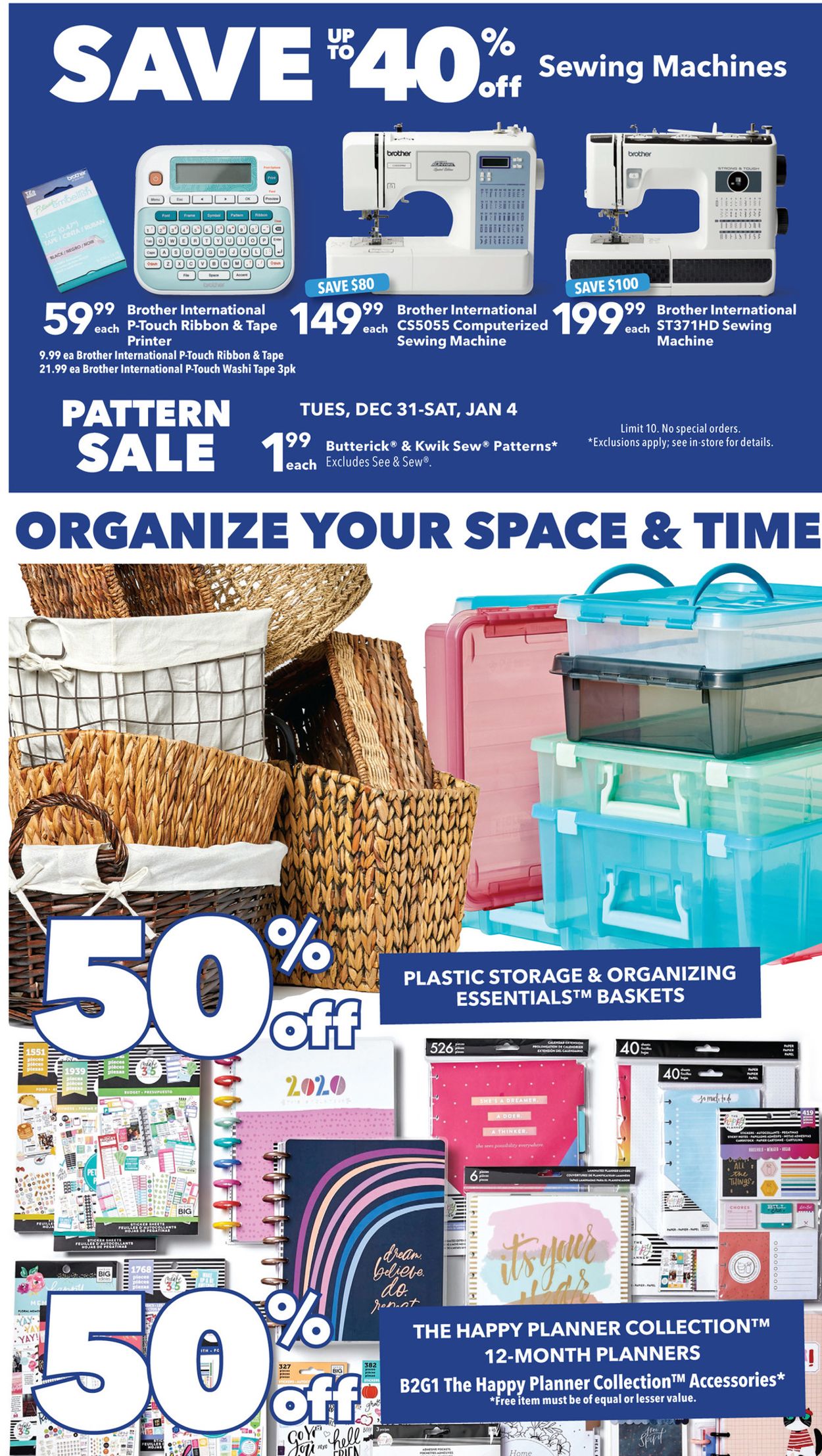 Catalogue Jo-Ann - New Year's Ad 2019/2020 from 12/25/2019