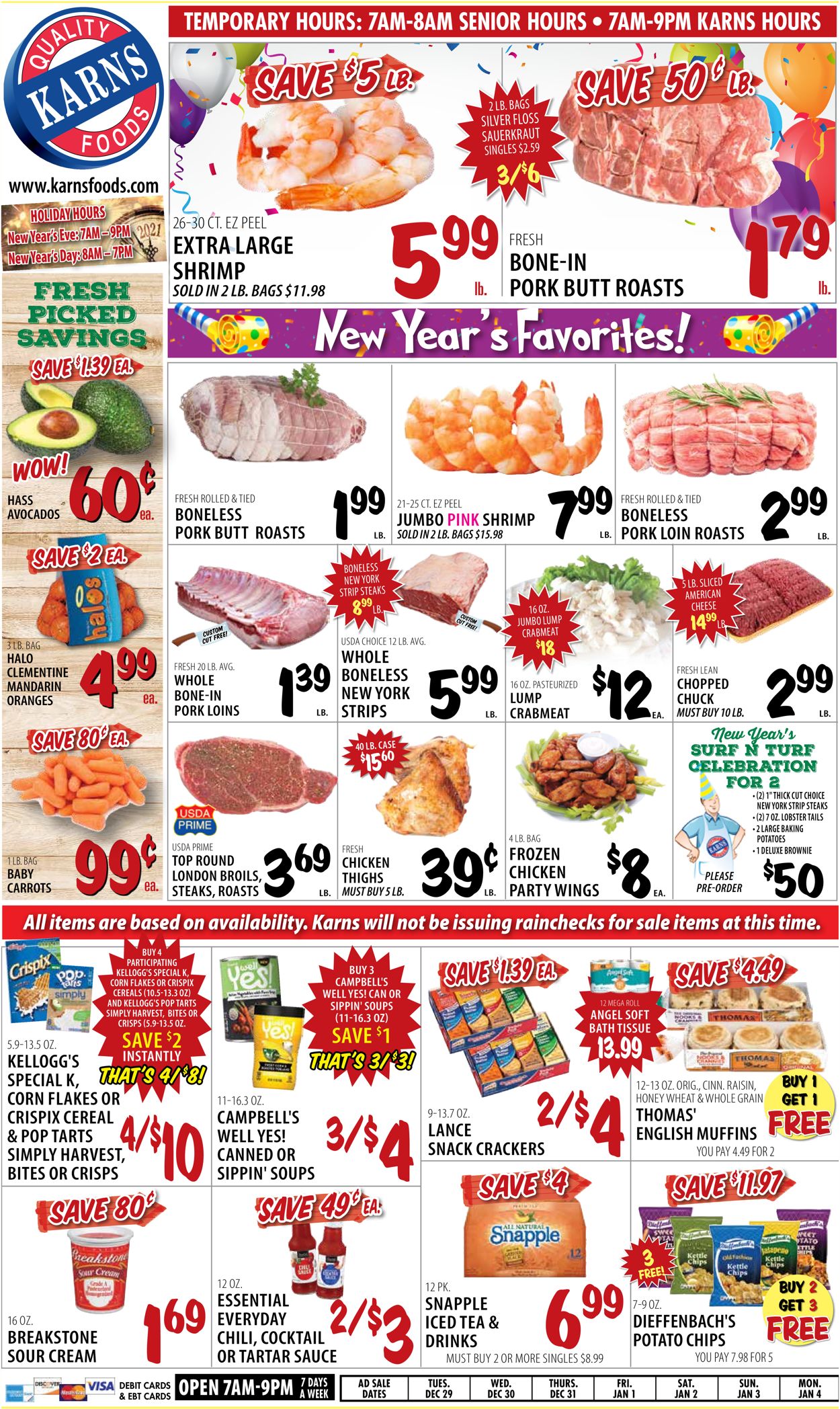 Catalogue Karns Quality Foods from 12/29/2020