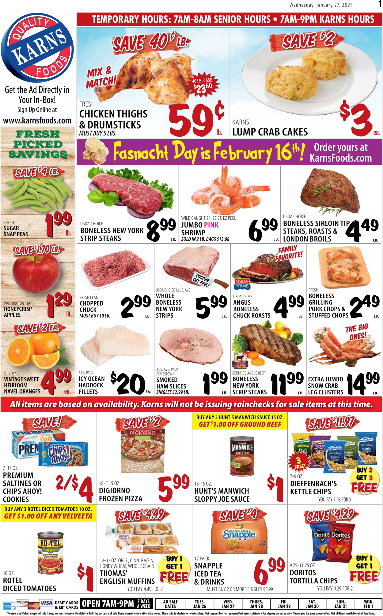 Catalogue Karns Quality Foods from 01/26/2021