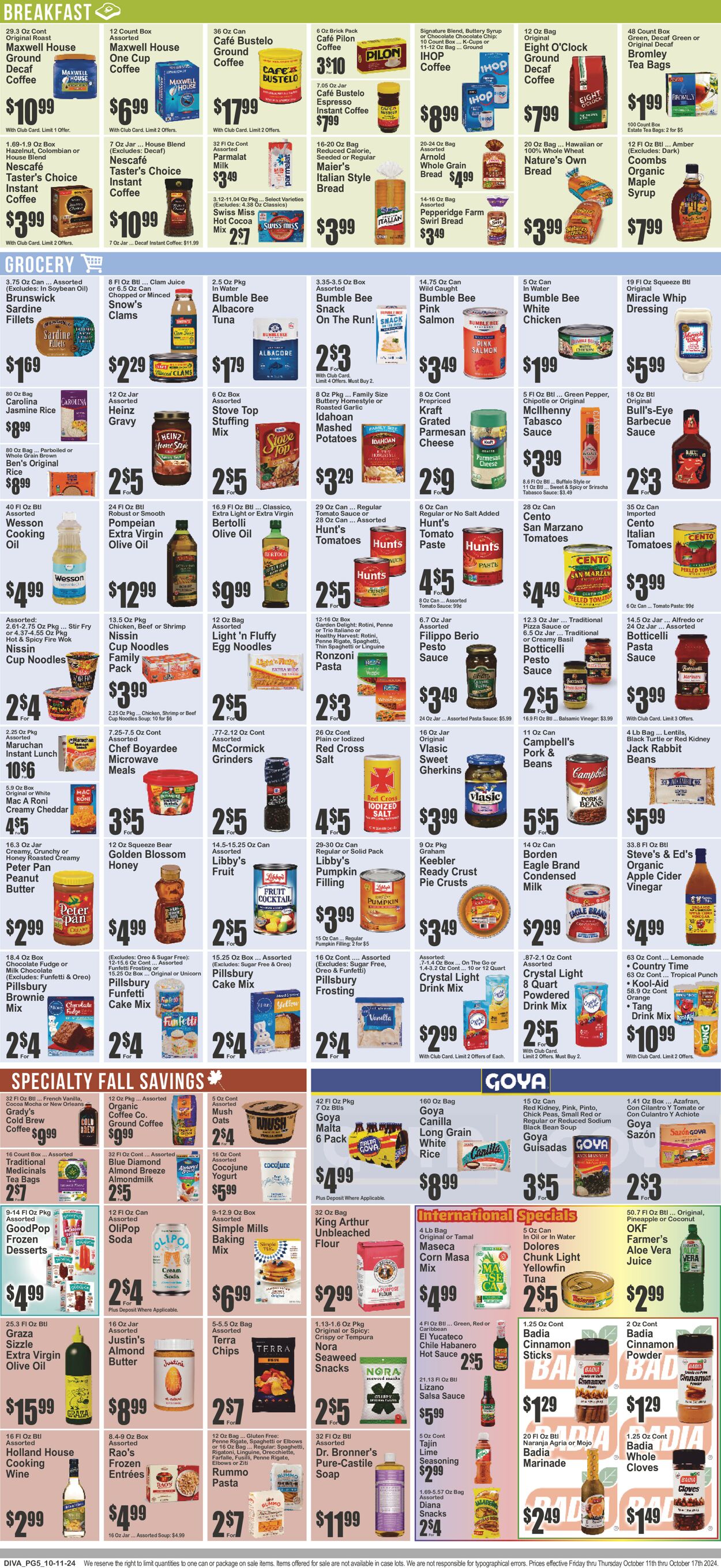 Catalogue Key Food from 10/11/2024