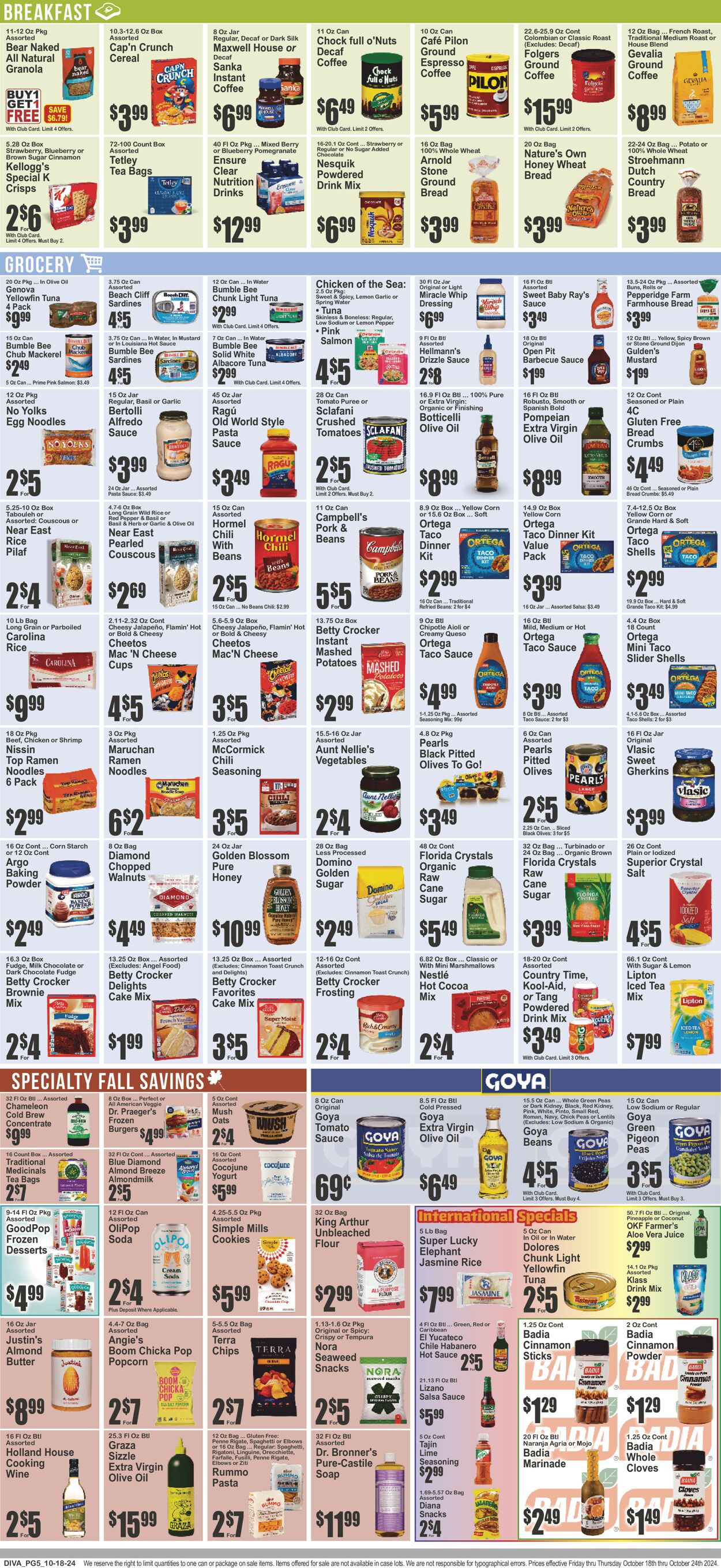 Catalogue Key Food from 10/18/2024