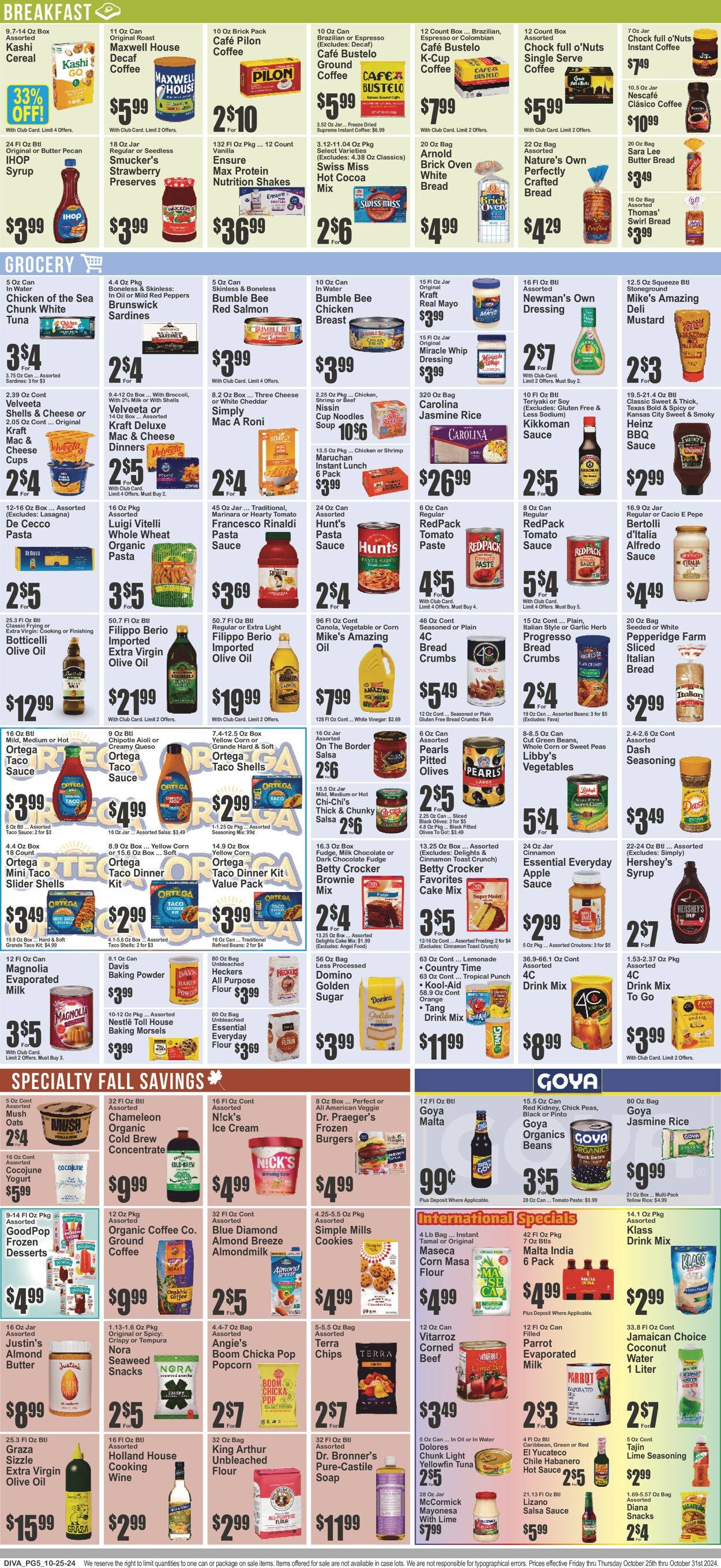 Catalogue Key Food from 10/25/2024