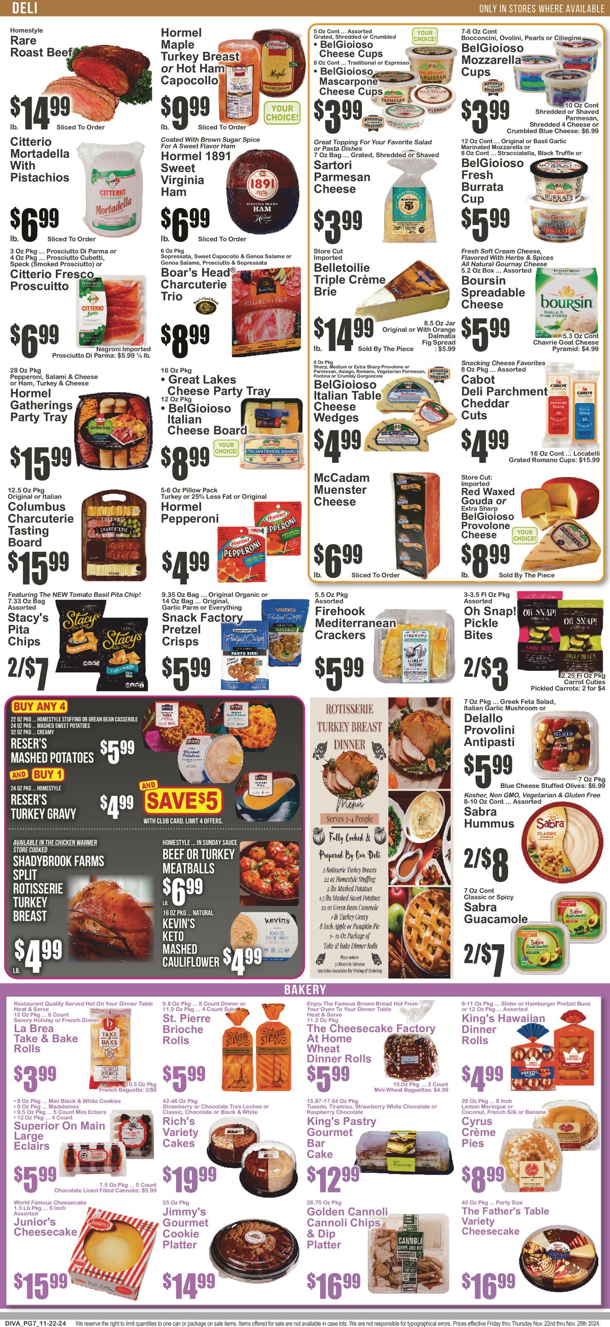 Catalogue Key Food from 11/22/2024