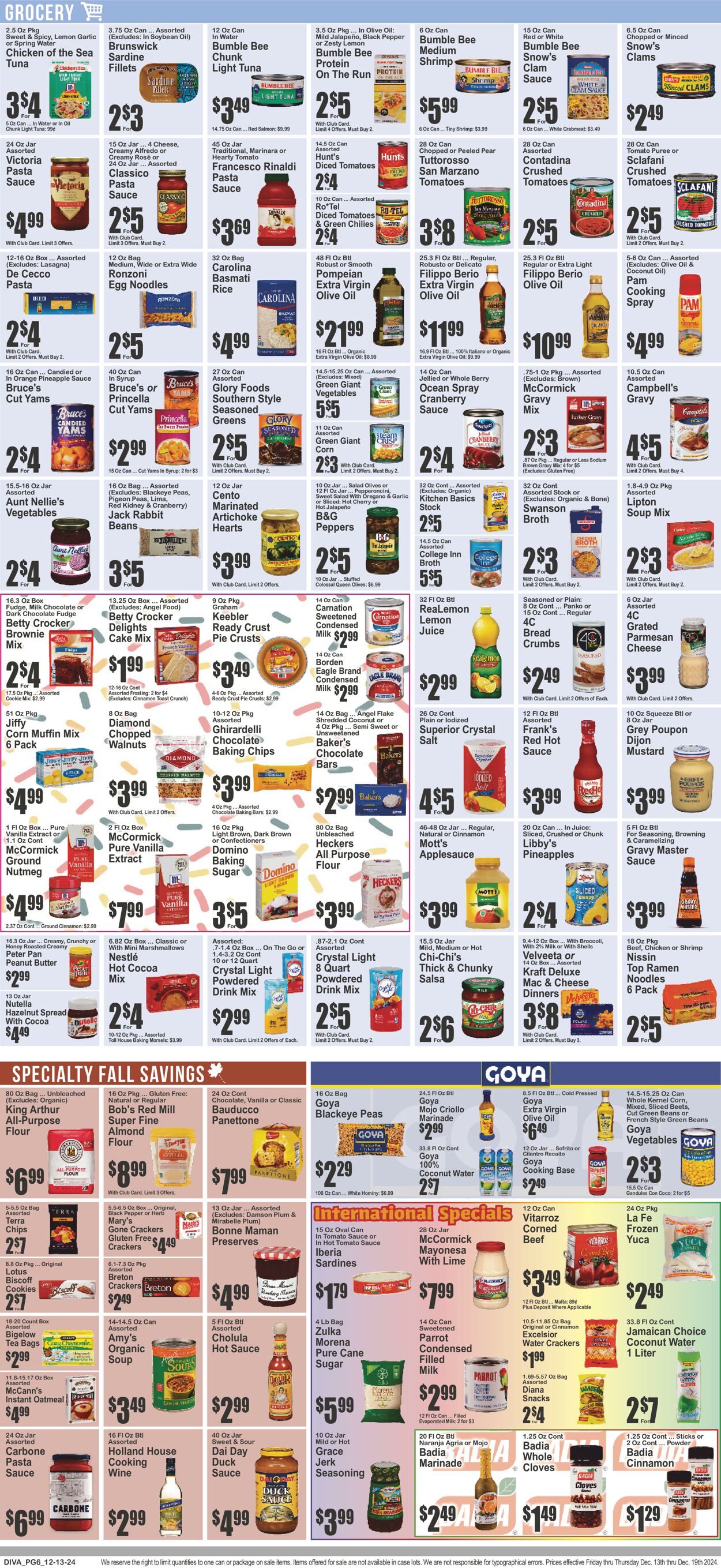 Catalogue Key Food from 12/13/2024