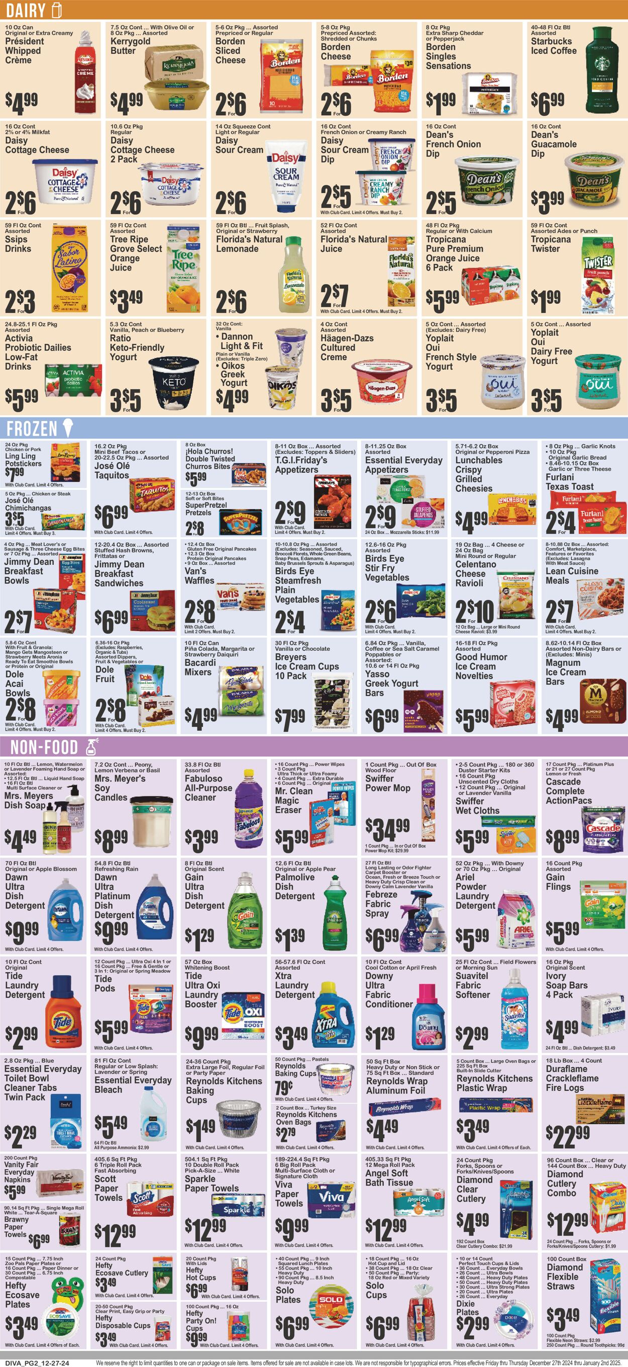 Catalogue Key Food from 12/27/2024