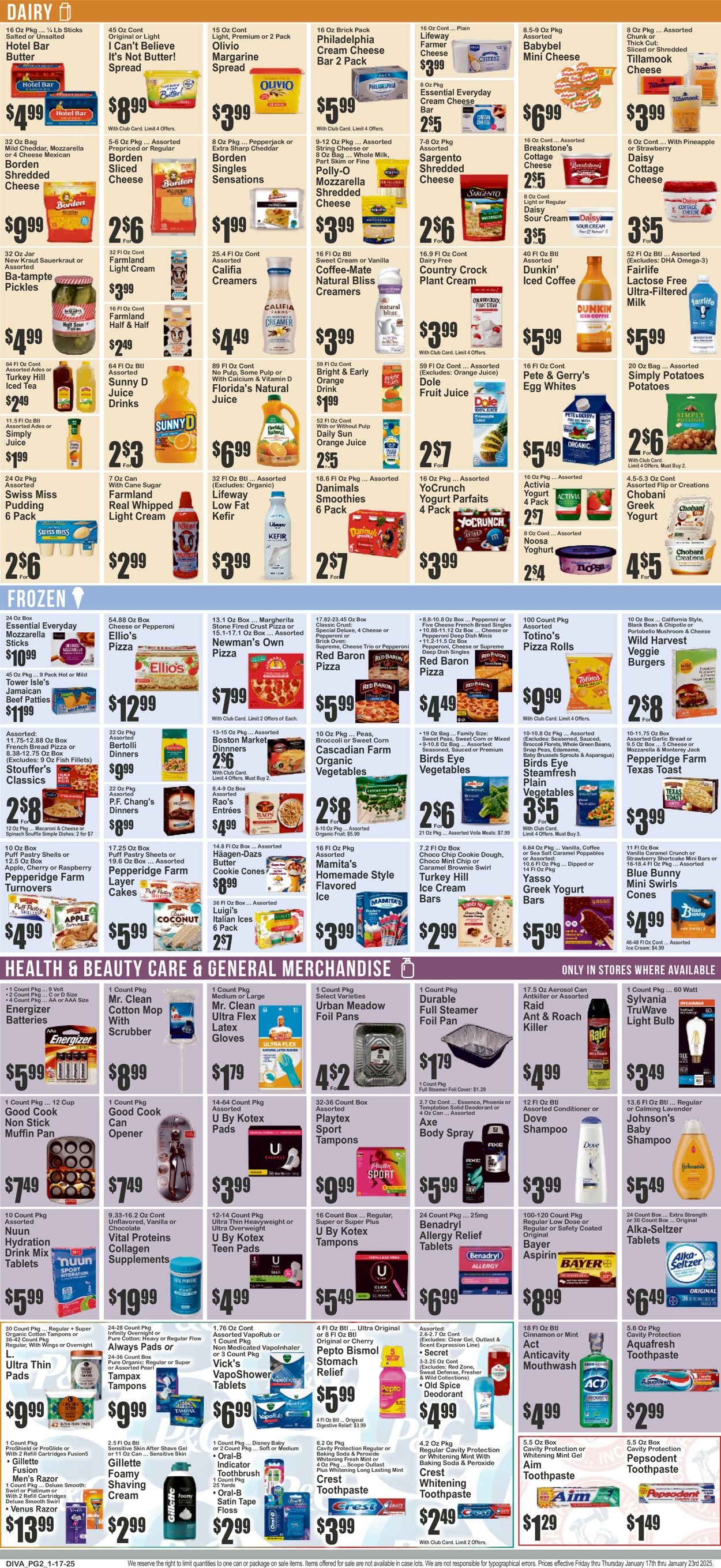 Catalogue Key Food from 01/17/2025