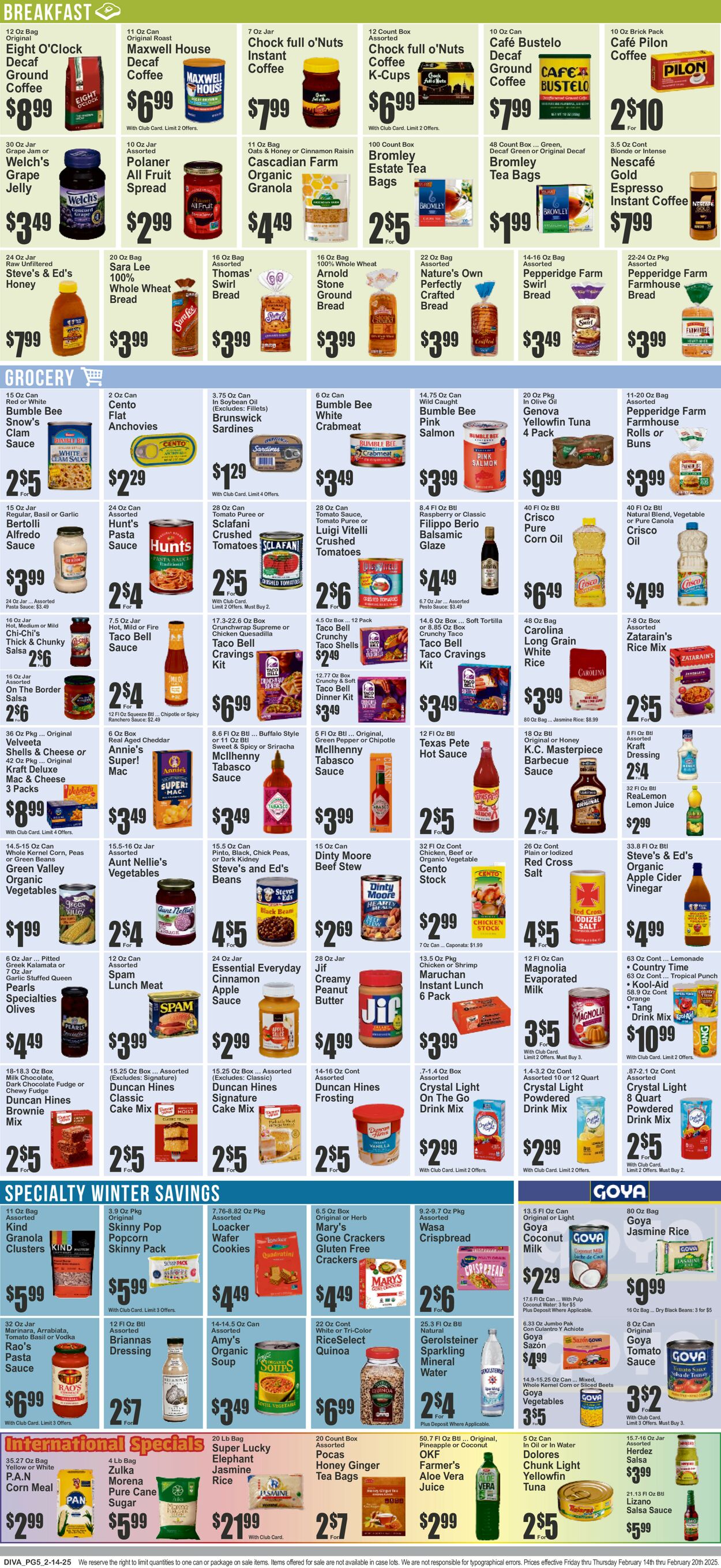 Catalogue Key Food from 02/14/2025