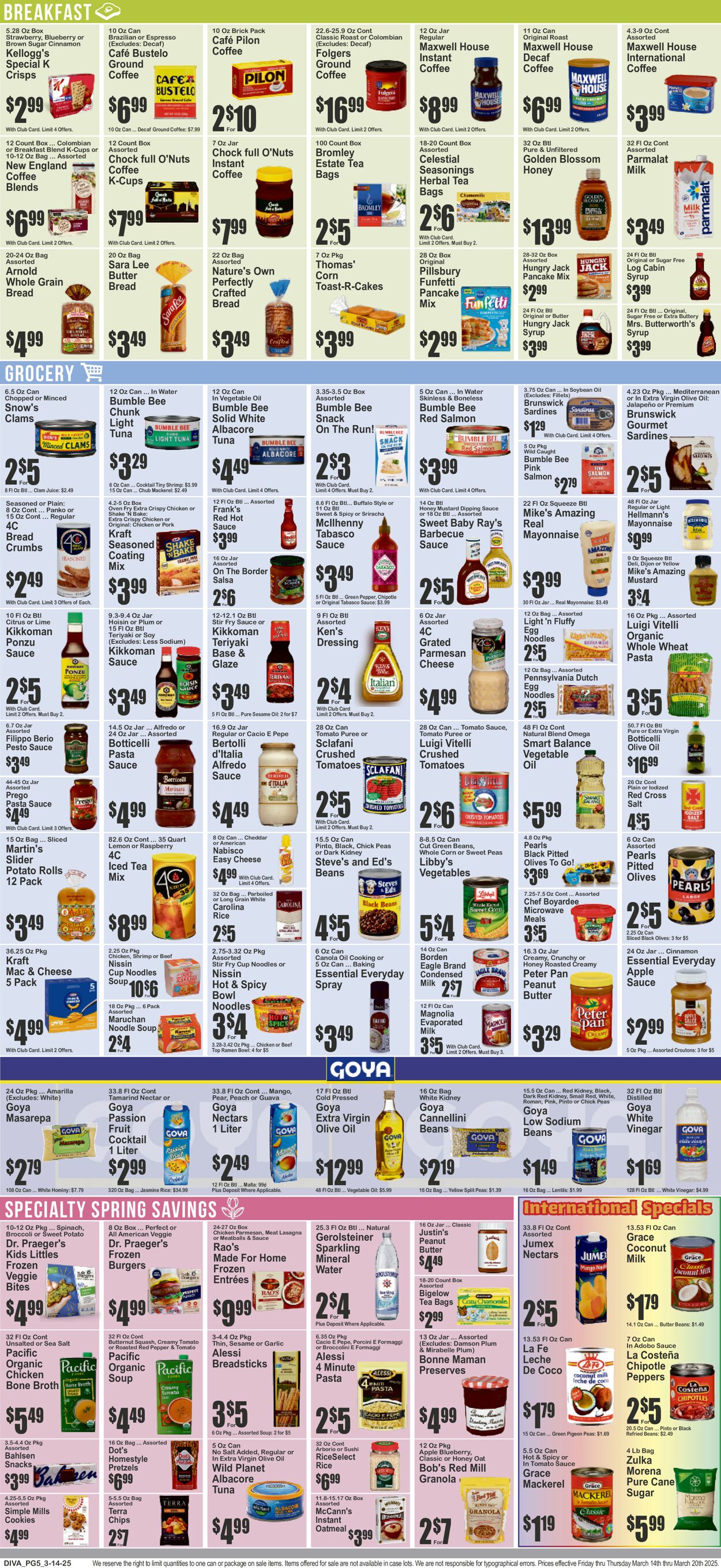 Catalogue Key Food from 03/14/2025