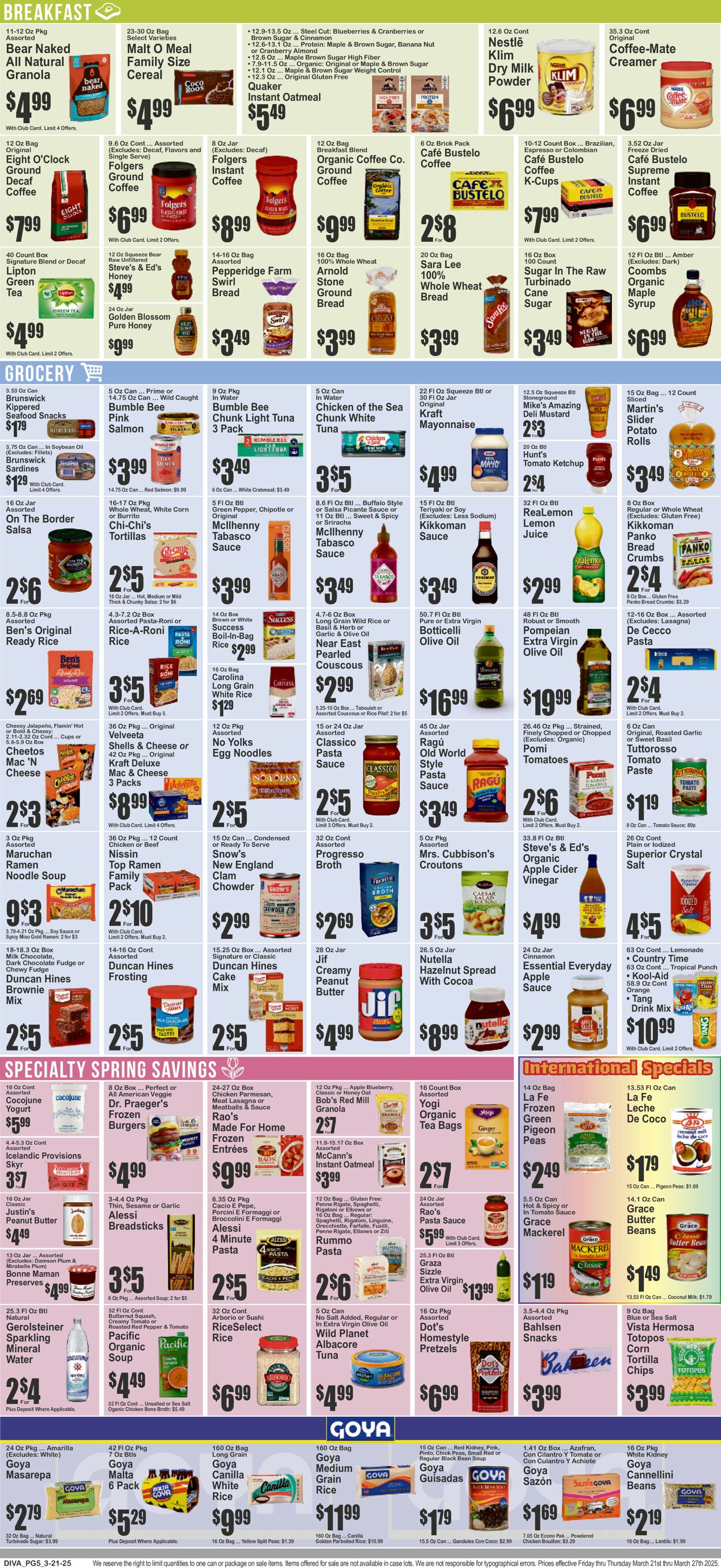 Catalogue Key Food from 03/21/2025